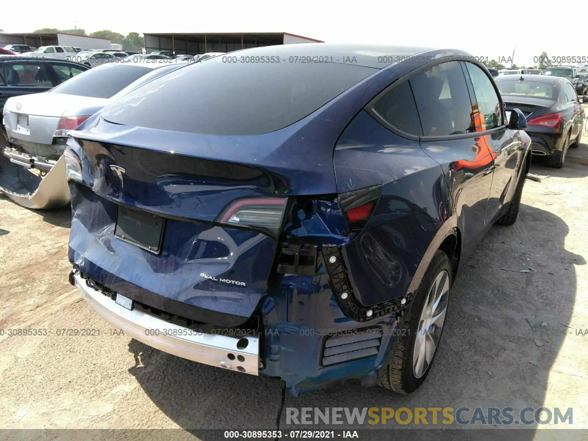 6 Photograph of a damaged car 5YJYGAEE7MF130762 TESLA MODEL Y 2021