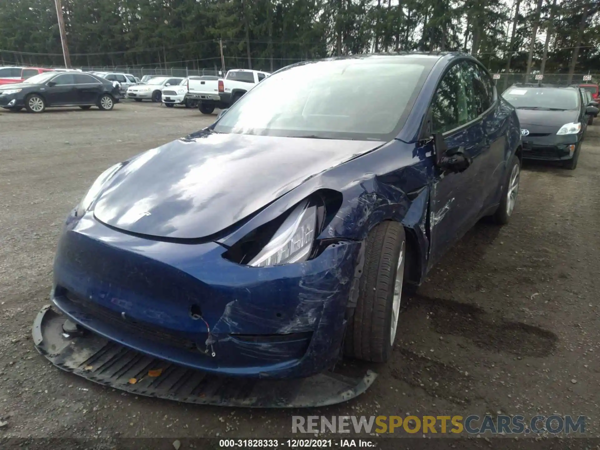 2 Фотография поврежденного автомобиля 5YJYGAEE7MF172817 TESLA MODEL Y 2021