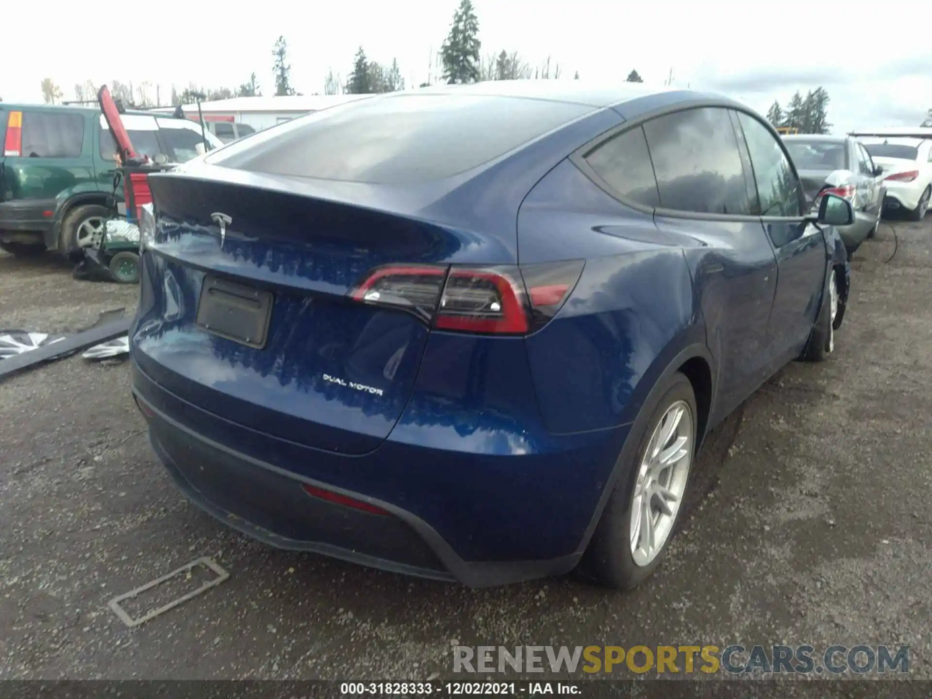 4 Фотография поврежденного автомобиля 5YJYGAEE7MF172817 TESLA MODEL Y 2021