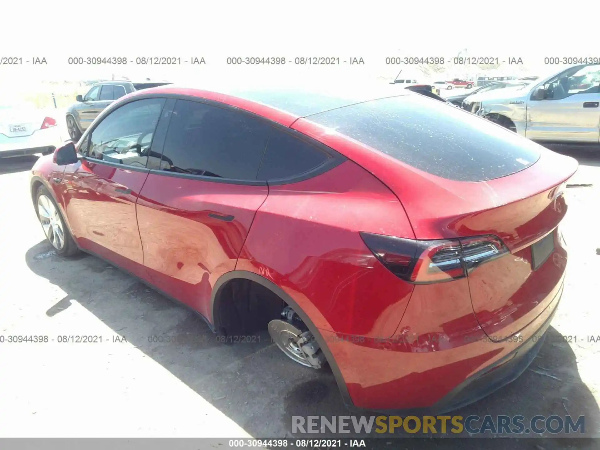 3 Фотография поврежденного автомобиля 5YJYGAEE7MF187267 TESLA MODEL Y 2021