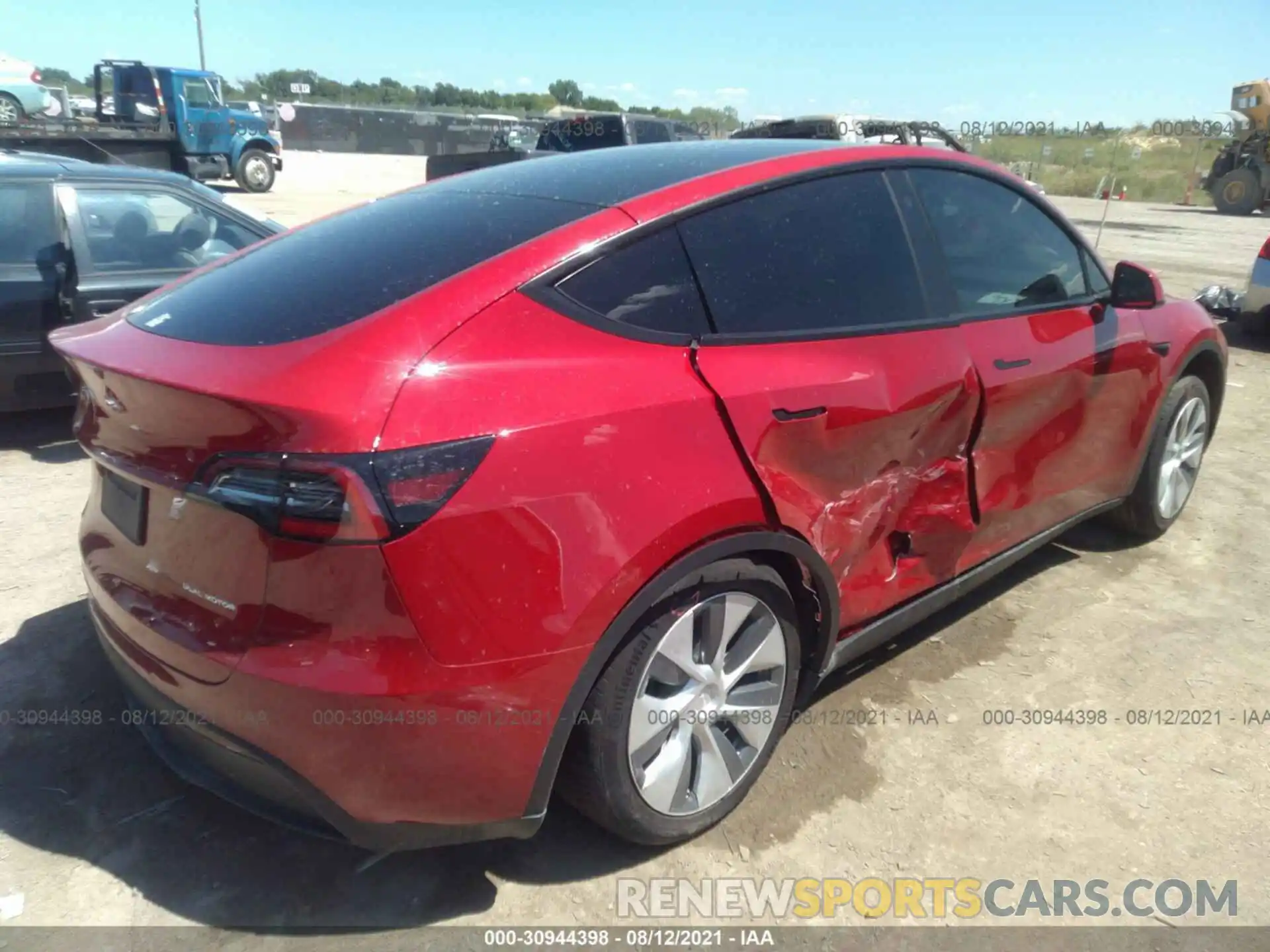 4 Фотография поврежденного автомобиля 5YJYGAEE7MF187267 TESLA MODEL Y 2021