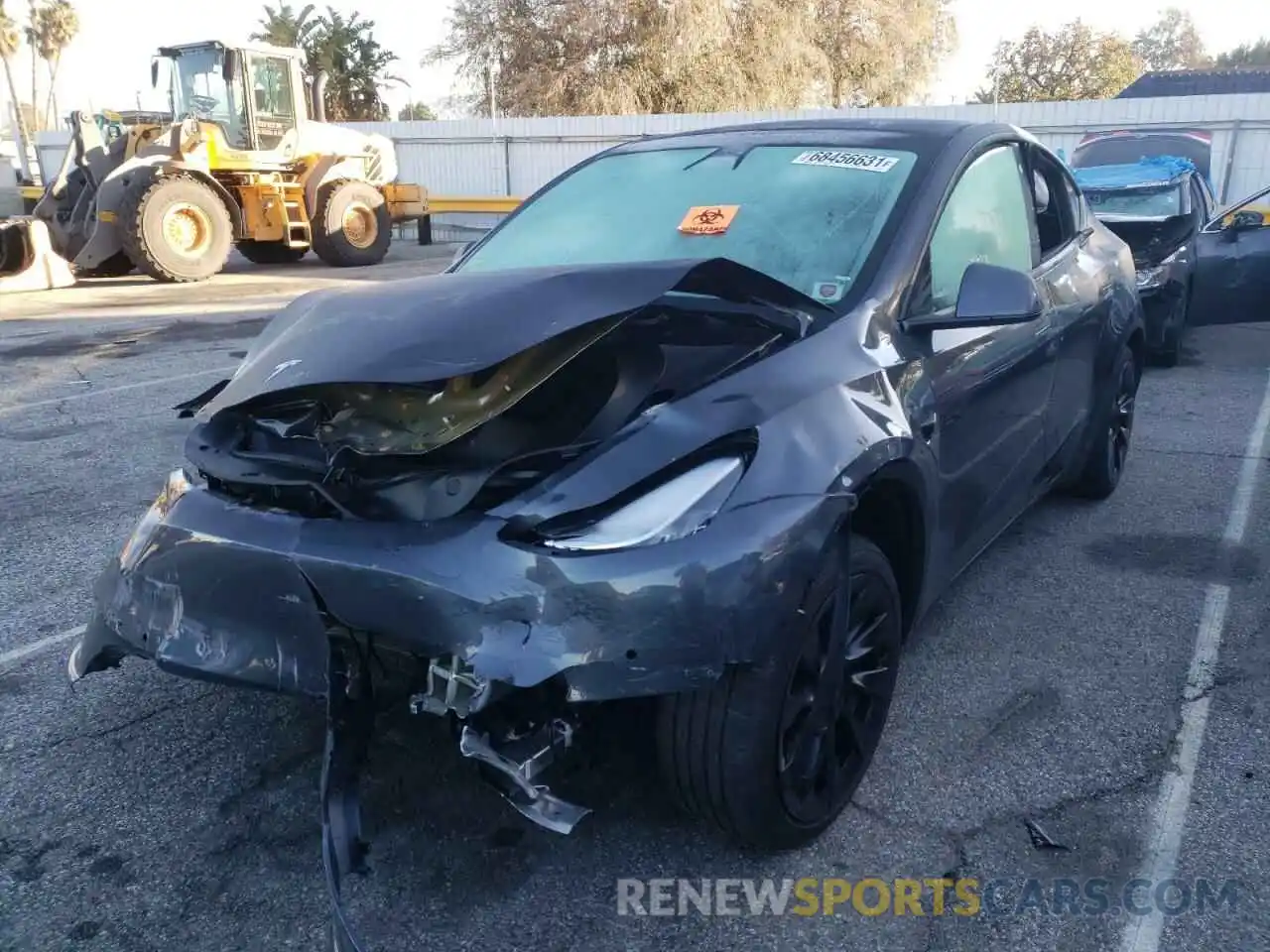 2 Photograph of a damaged car 5YJYGAEE7MF222759 TESLA MODEL Y 2021