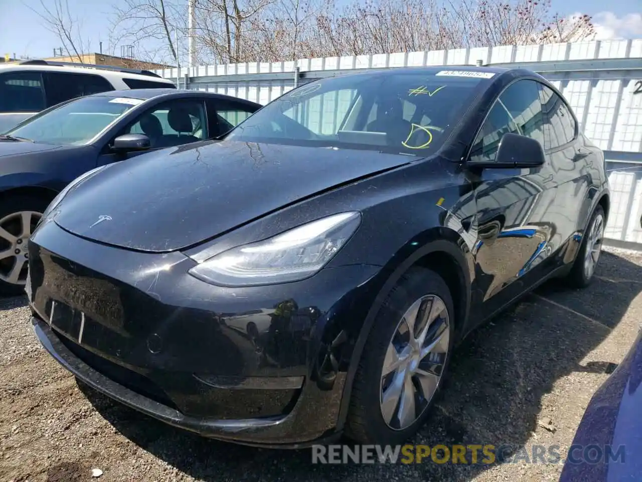 2 Фотография поврежденного автомобиля 5YJYGAEE8MF112612 TESLA MODEL Y 2021