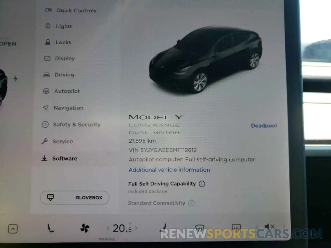 8 Фотография поврежденного автомобиля 5YJYGAEE8MF112612 TESLA MODEL Y 2021