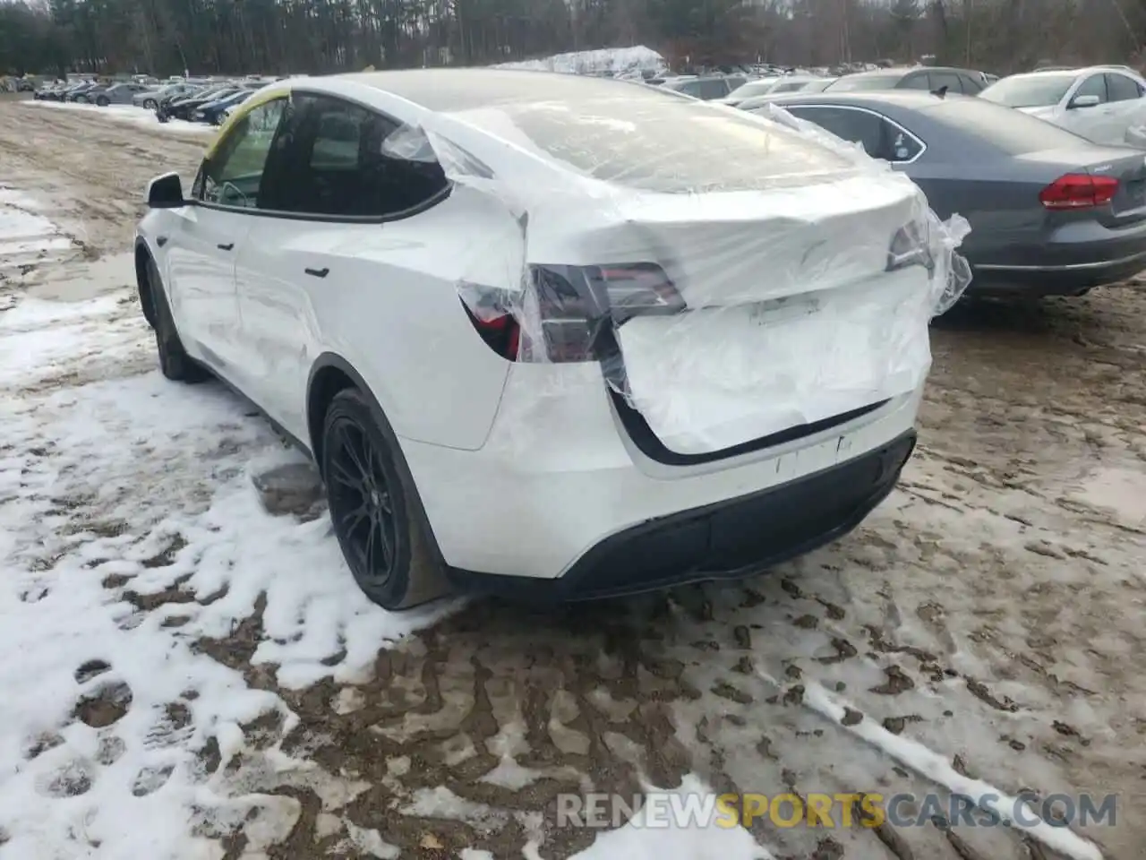 3 Фотография поврежденного автомобиля 5YJYGAEE8MF146498 TESLA MODEL Y 2021