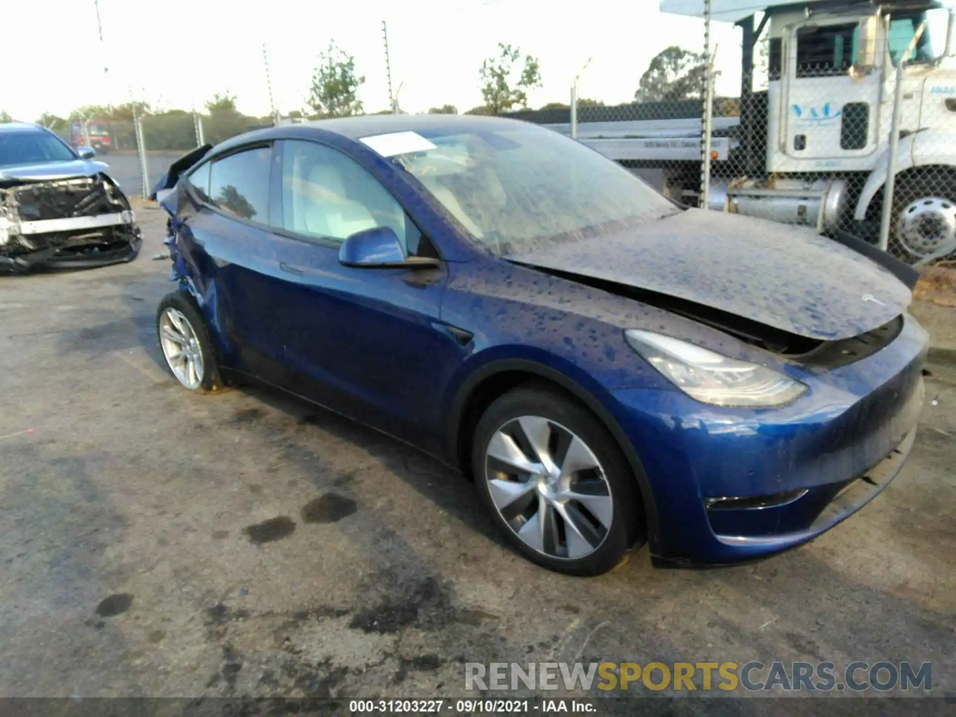 1 Photograph of a damaged car 5YJYGAEE8MF152205 TESLA MODEL Y 2021