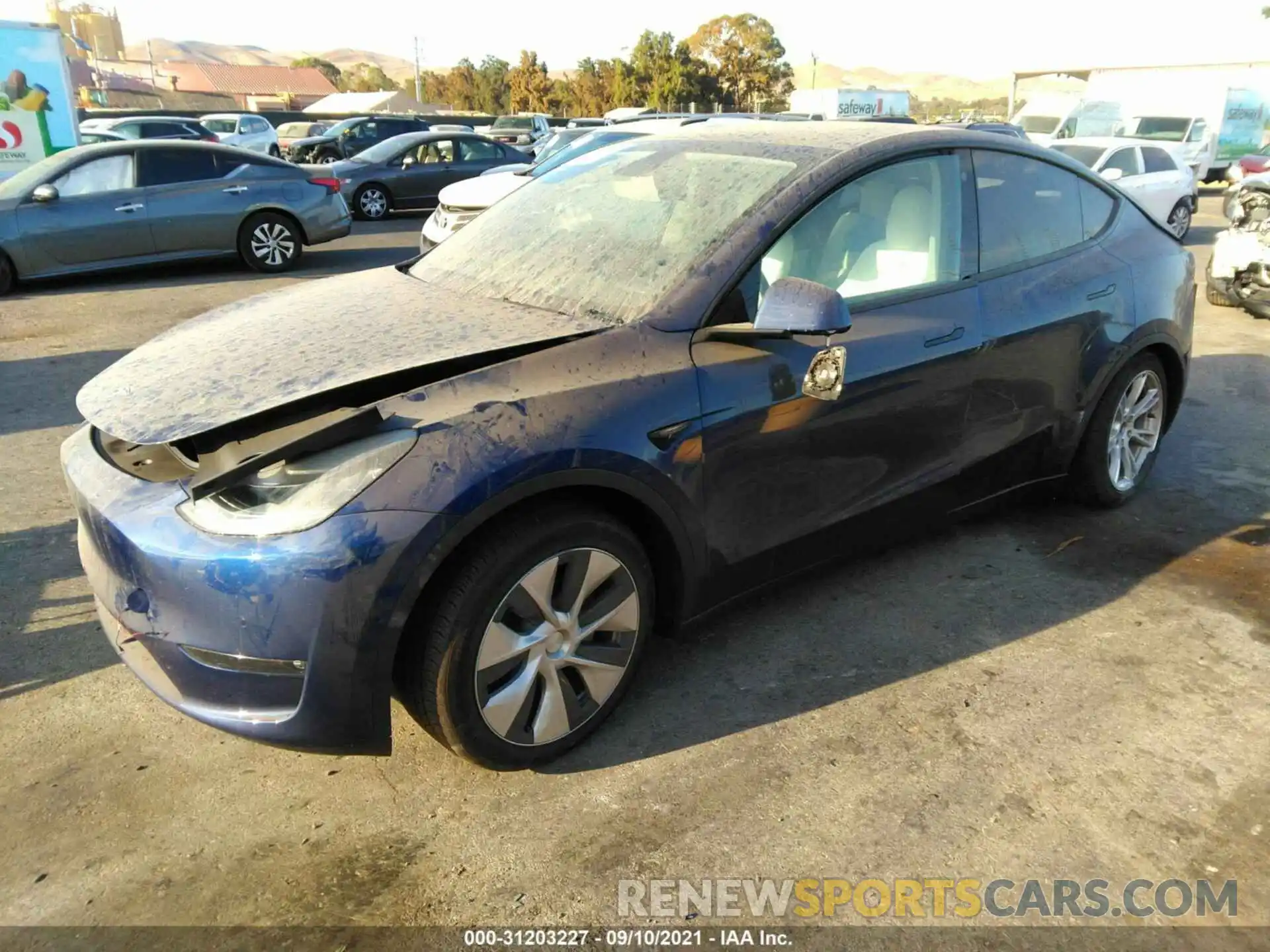 2 Photograph of a damaged car 5YJYGAEE8MF152205 TESLA MODEL Y 2021