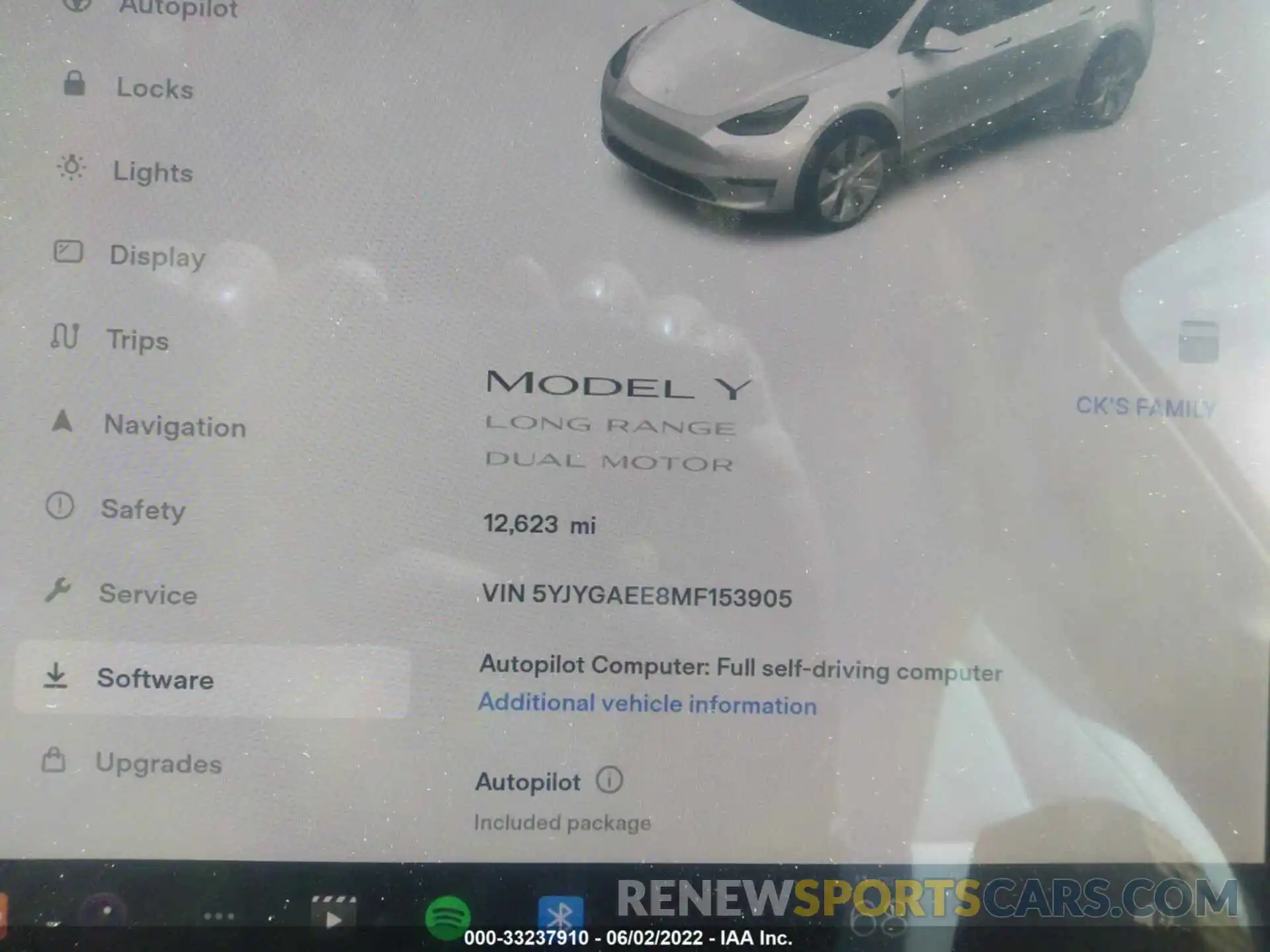 7 Фотография поврежденного автомобиля 5YJYGAEE8MF153905 TESLA MODEL Y 2021