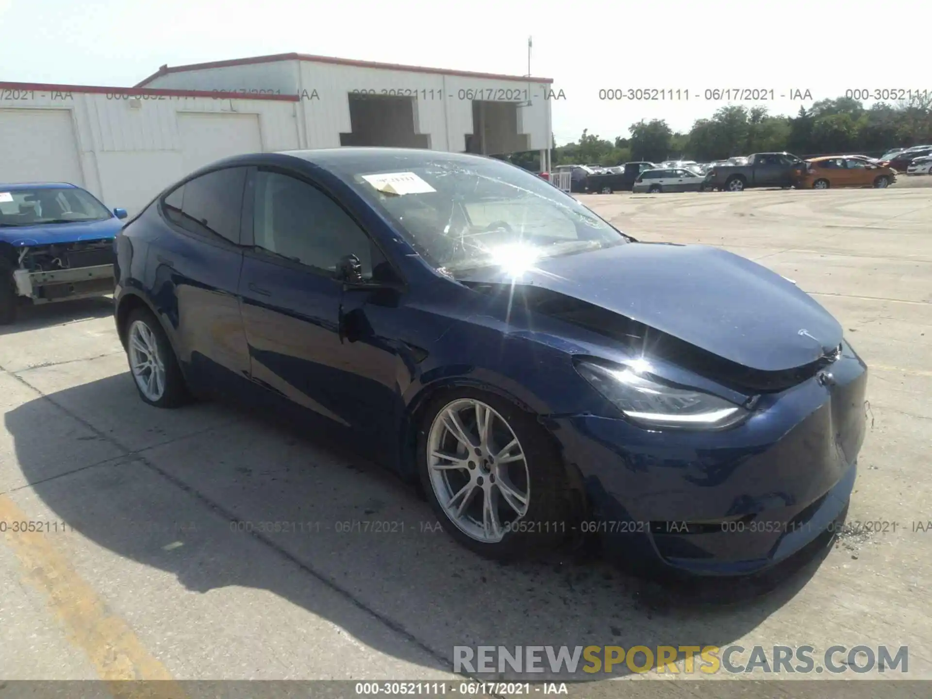 1 Photograph of a damaged car 5YJYGAEE9MF134991 TESLA MODEL Y 2021