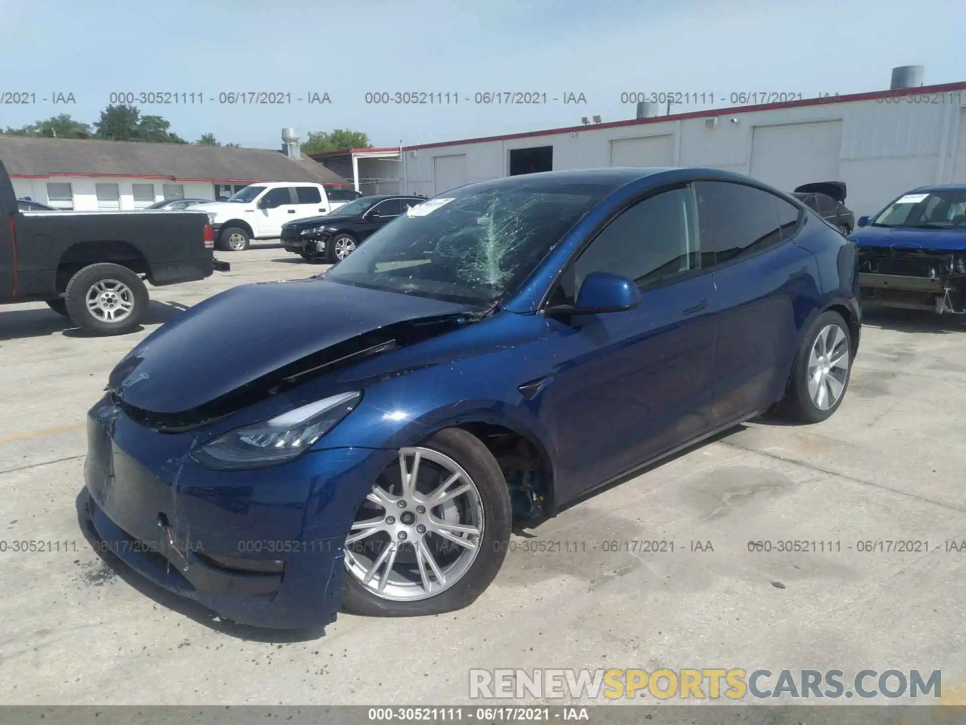 2 Photograph of a damaged car 5YJYGAEE9MF134991 TESLA MODEL Y 2021