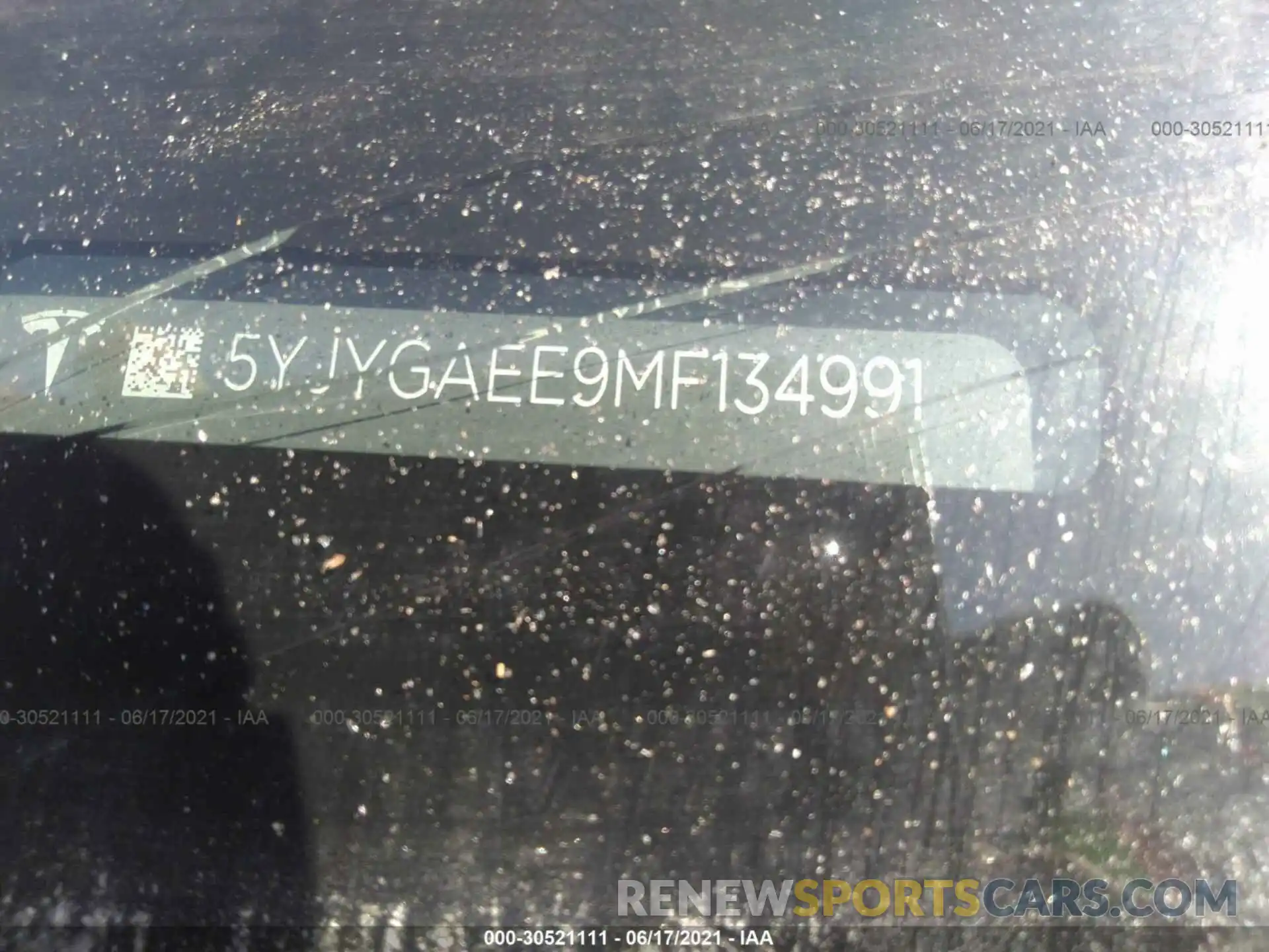 9 Photograph of a damaged car 5YJYGAEE9MF134991 TESLA MODEL Y 2021