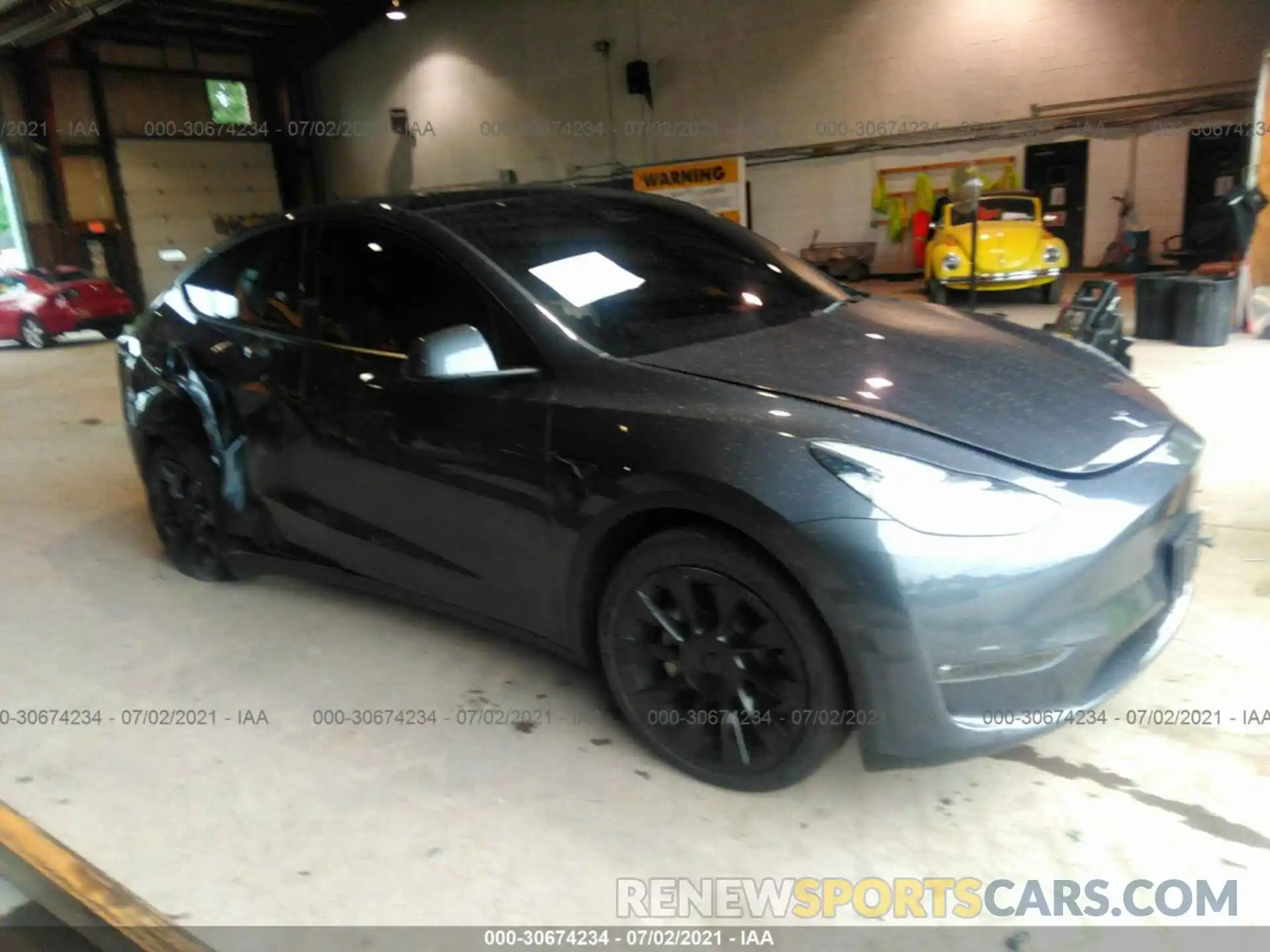 1 Photograph of a damaged car 5YJYGAEE9MF148700 TESLA MODEL Y 2021