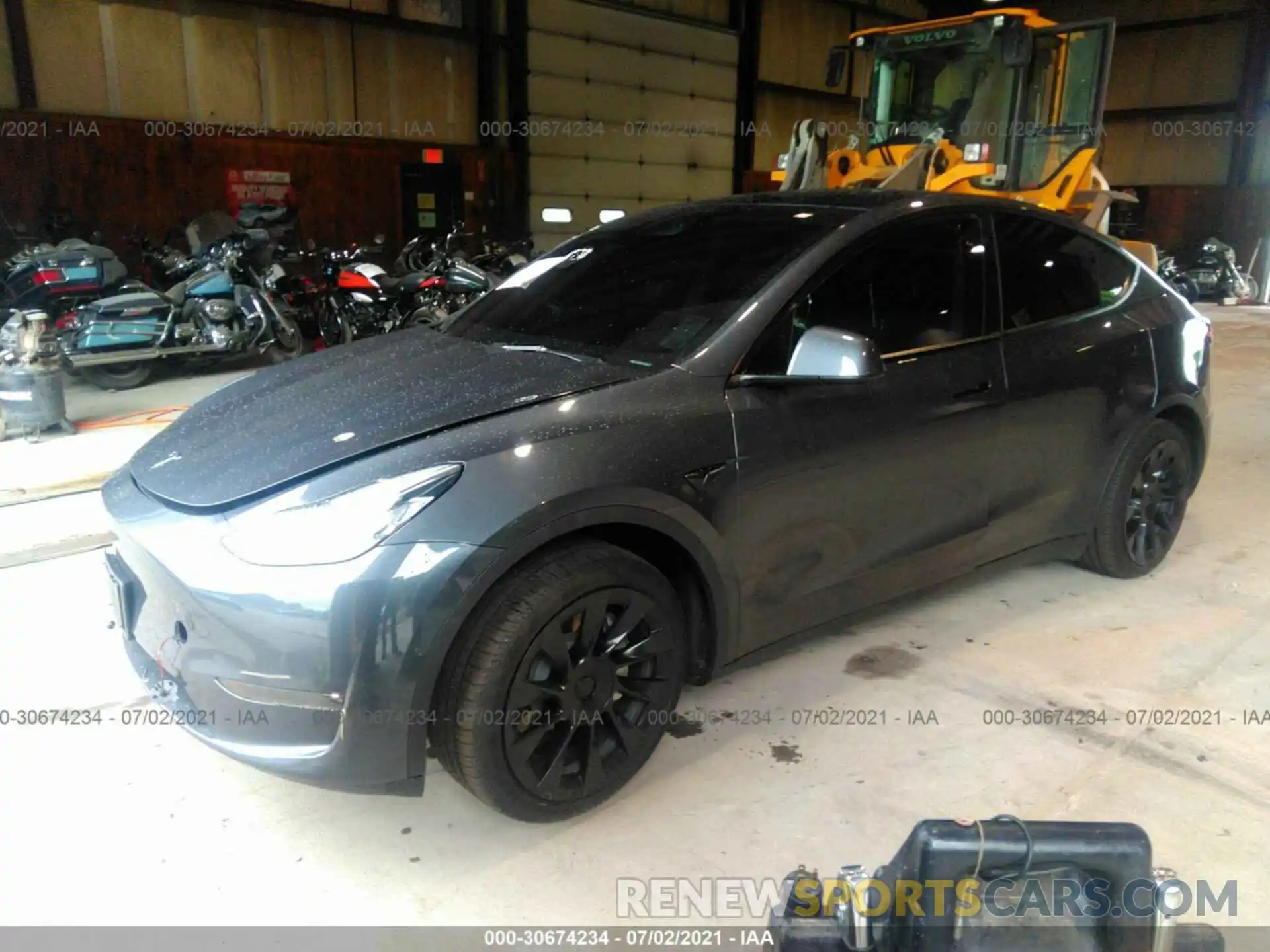 2 Фотография поврежденного автомобиля 5YJYGAEE9MF148700 TESLA MODEL Y 2021