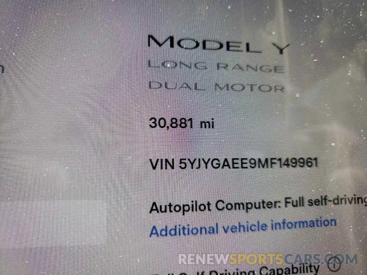 8 Photograph of a damaged car 5YJYGAEE9MF149961 TESLA MODEL Y 2021