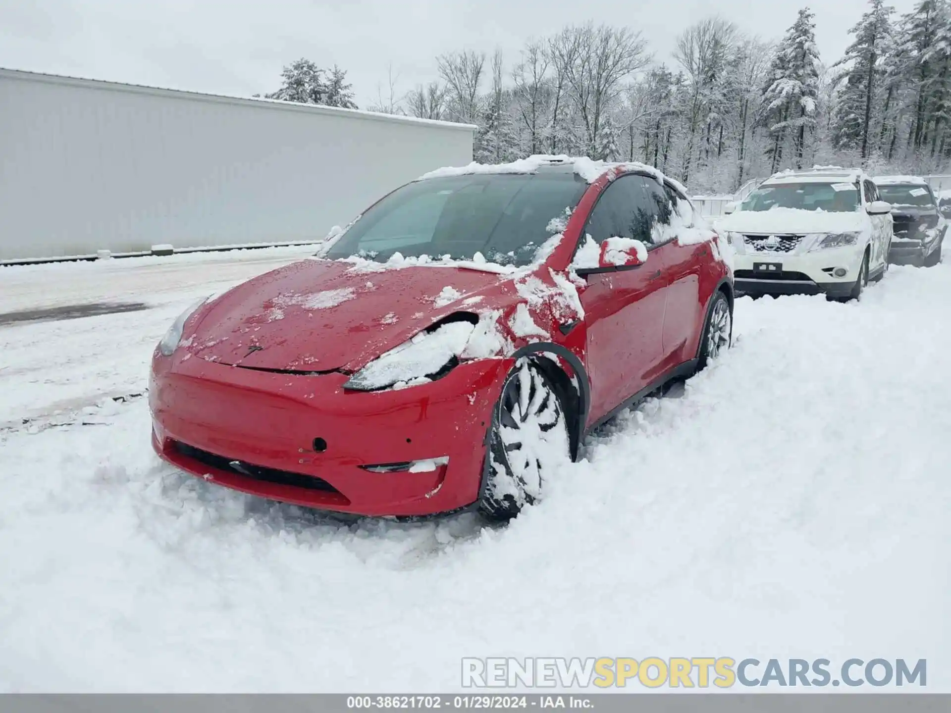 2 Фотография поврежденного автомобиля 5YJYGAEE9MF180160 TESLA MODEL Y 2021