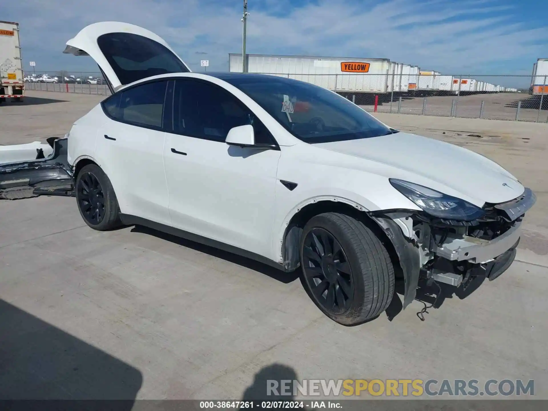 1 Photograph of a damaged car 5YJYGAEE9MF192535 TESLA MODEL Y 2021