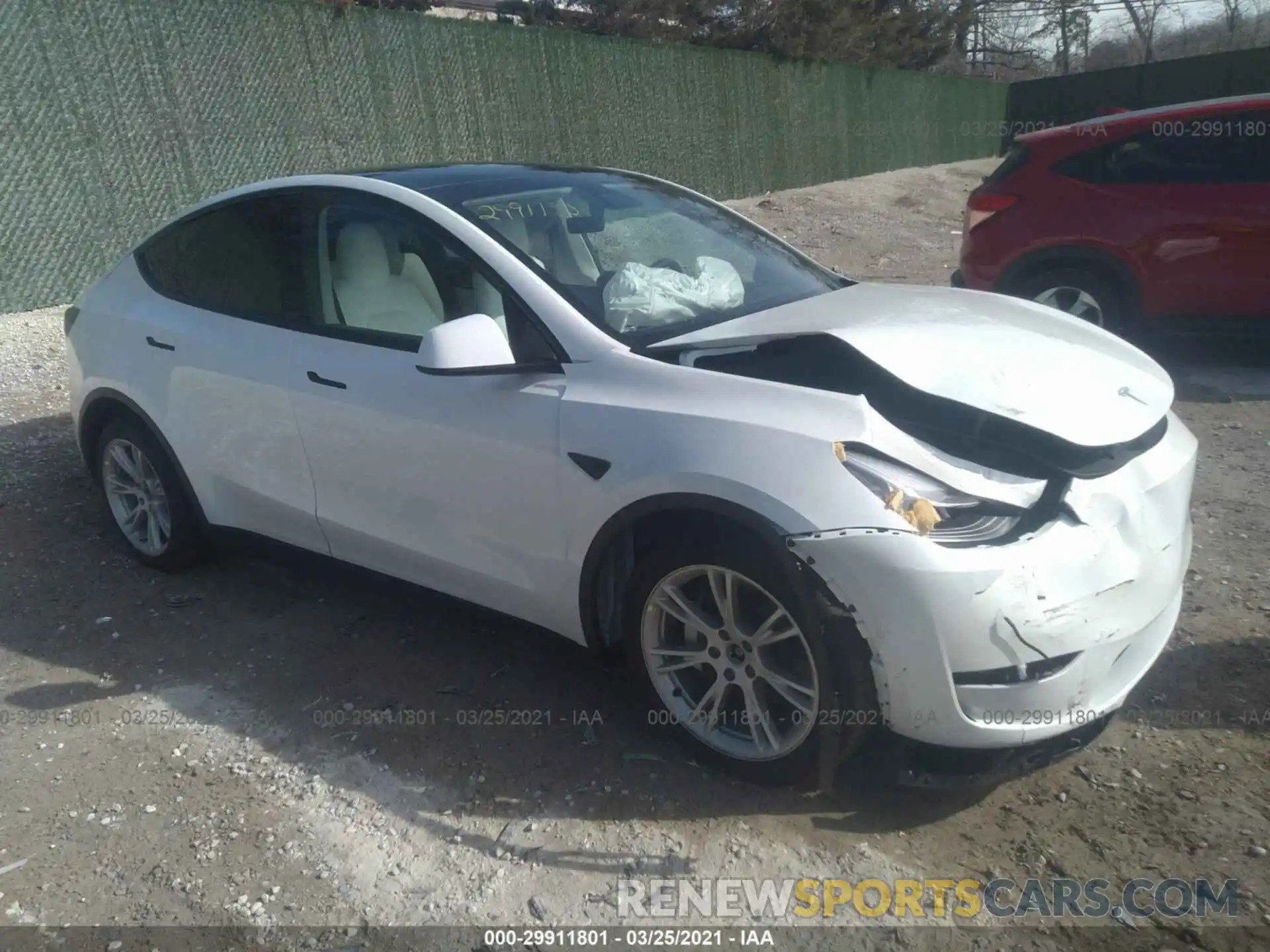 1 Photograph of a damaged car 5YJYGAEEXMF130660 TESLA MODEL Y 2021