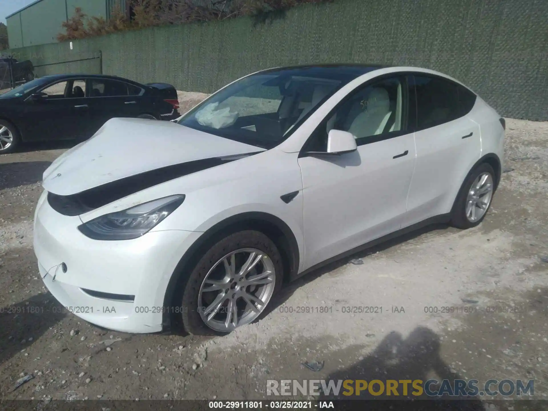 2 Фотография поврежденного автомобиля 5YJYGAEEXMF130660 TESLA MODEL Y 2021