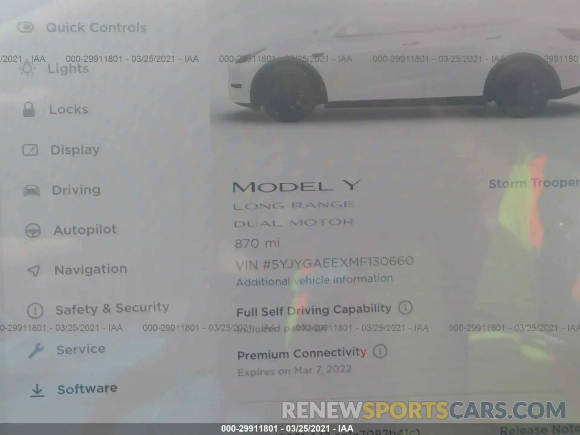 7 Photograph of a damaged car 5YJYGAEEXMF130660 TESLA MODEL Y 2021