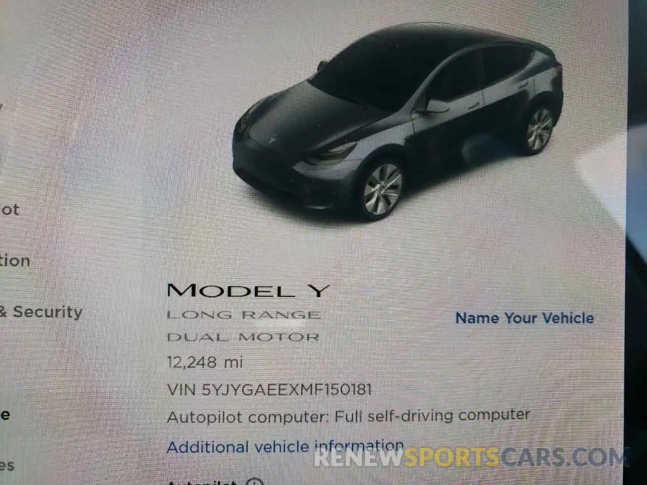 8 Фотография поврежденного автомобиля 5YJYGAEEXMF150181 TESLA MODEL Y 2021