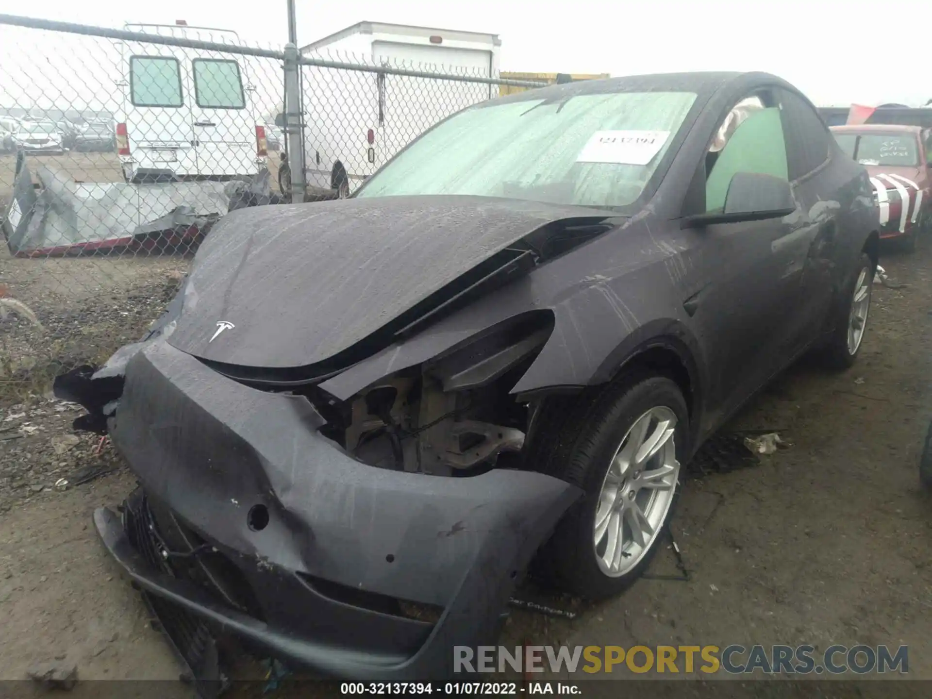 2 Фотография поврежденного автомобиля 5YJYGAEEXMF159995 TESLA MODEL Y 2021