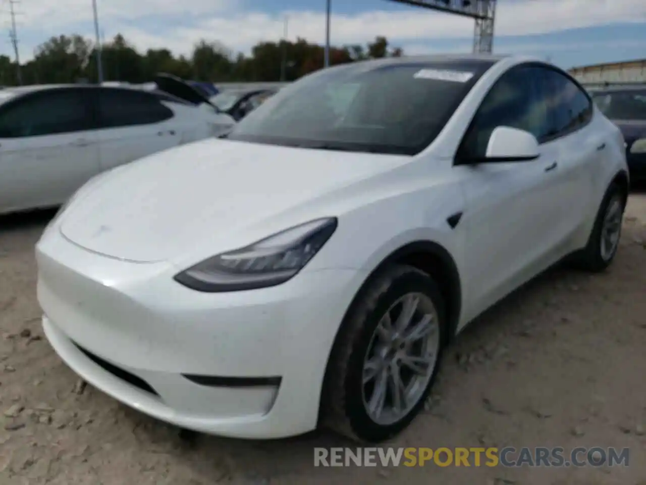 2 Фотография поврежденного автомобиля 5YJYGAEEXMF185058 TESLA MODEL Y 2021