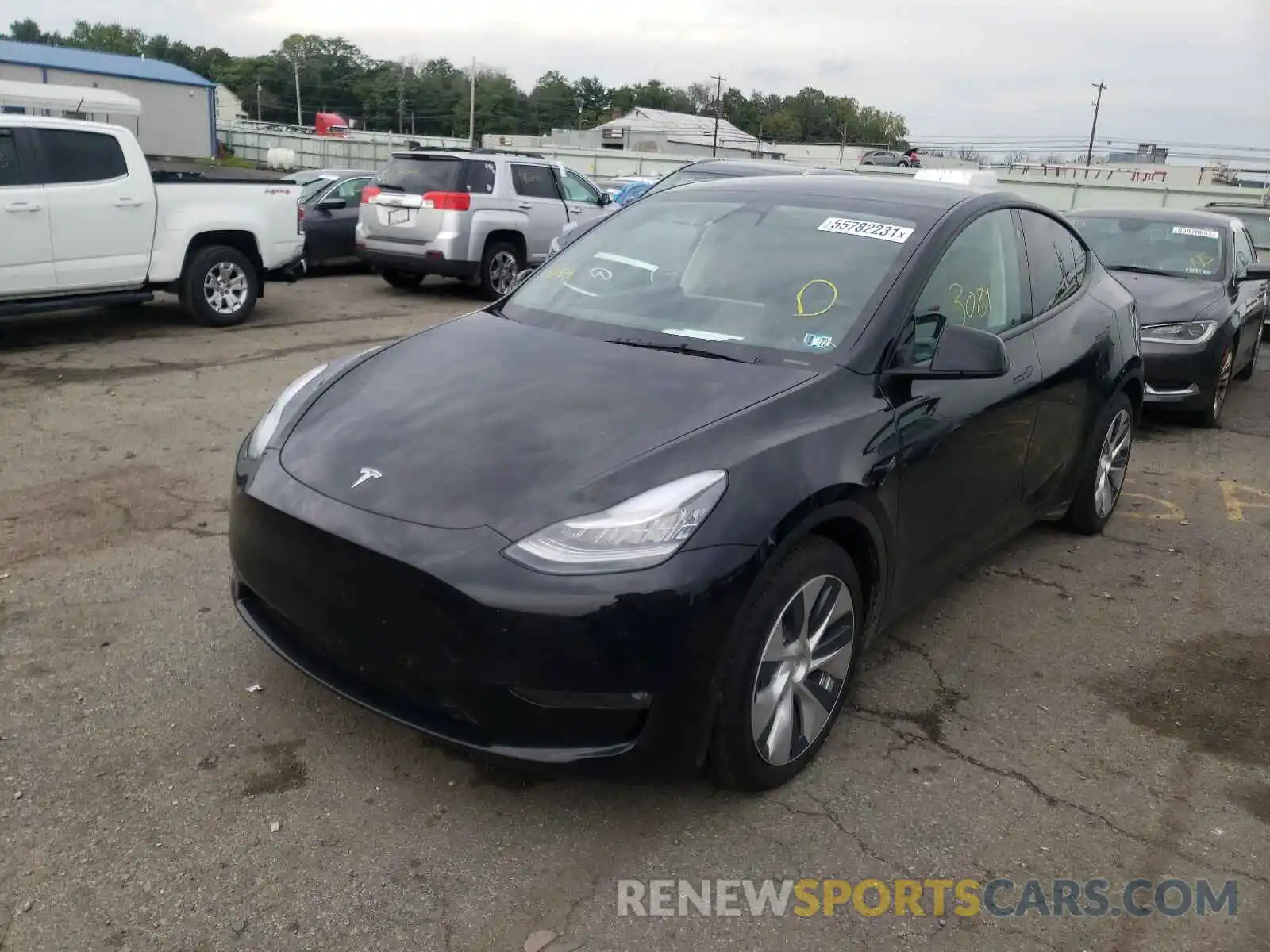 2 Фотография поврежденного автомобиля 5YJYGAEEXMF199347 TESLA MODEL Y 2021