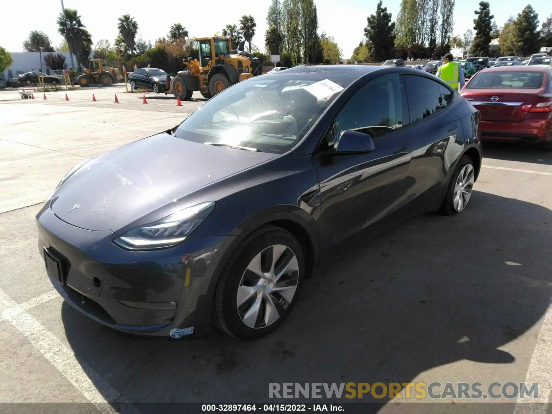 2 Photograph of a damaged car 5YJYGAEEXMF199574 TESLA MODEL Y 2021