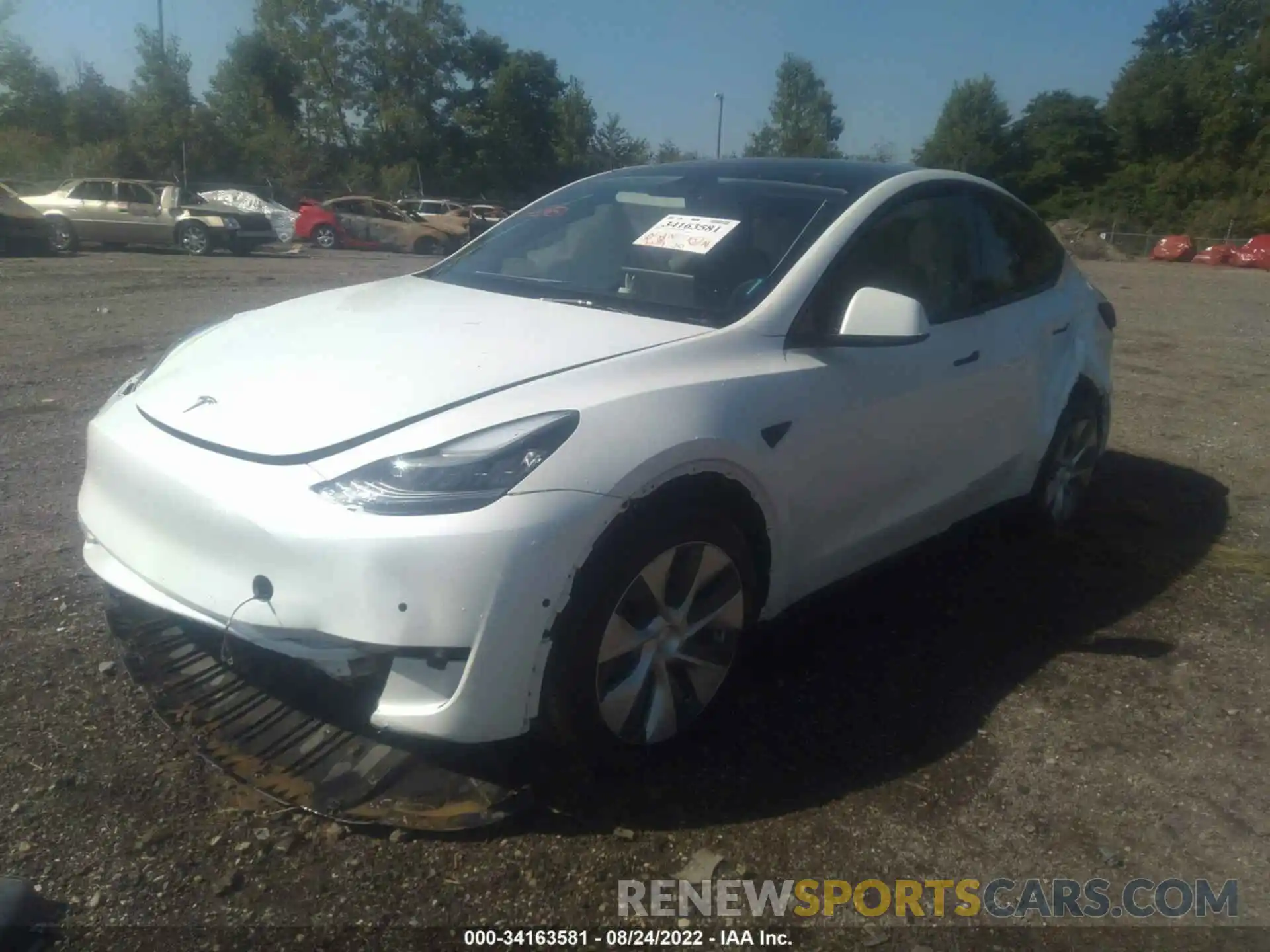 2 Photograph of a damaged car 5YJYGDED0MF103623 TESLA MODEL Y 2021