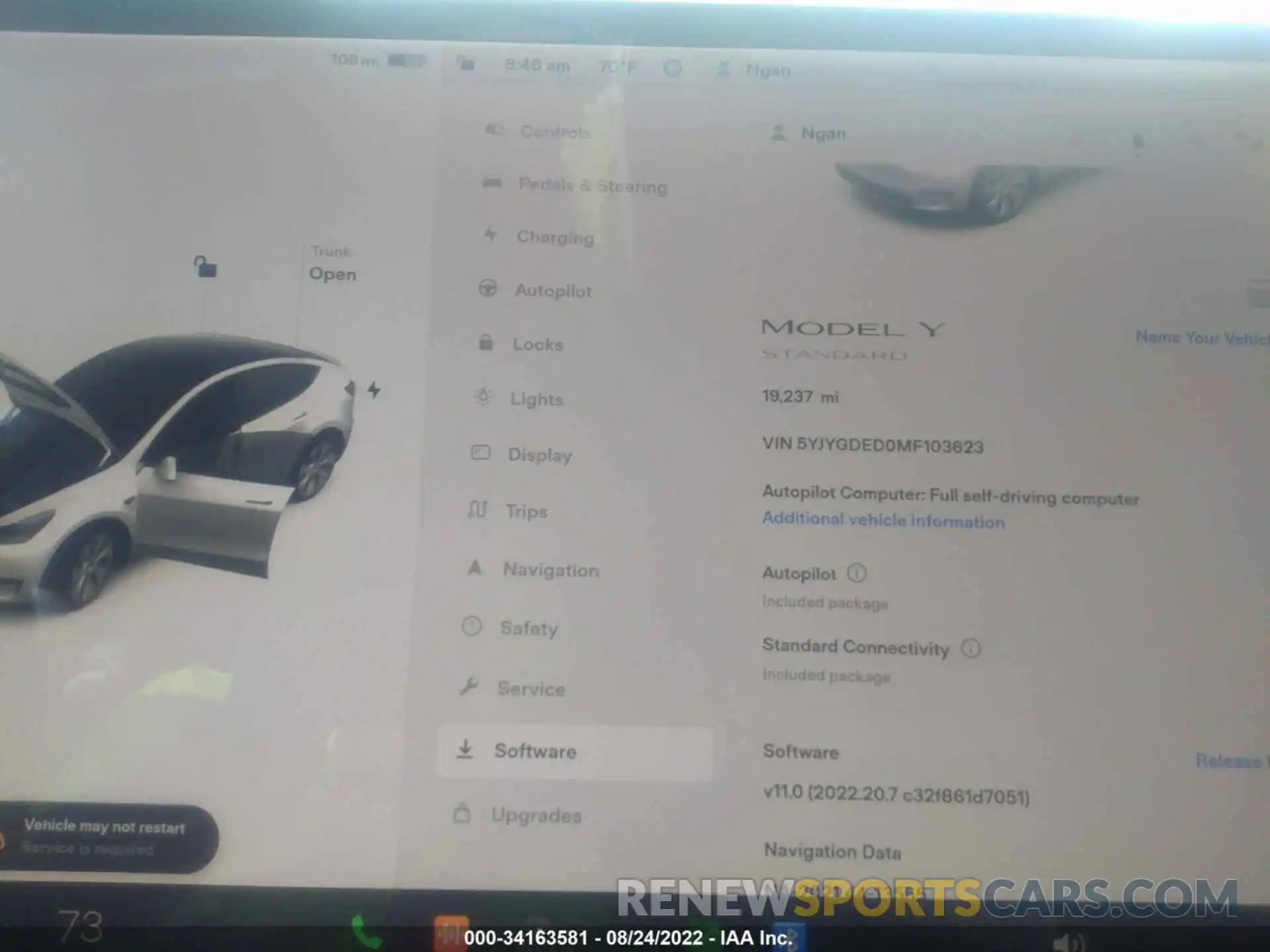 7 Photograph of a damaged car 5YJYGDED0MF103623 TESLA MODEL Y 2021