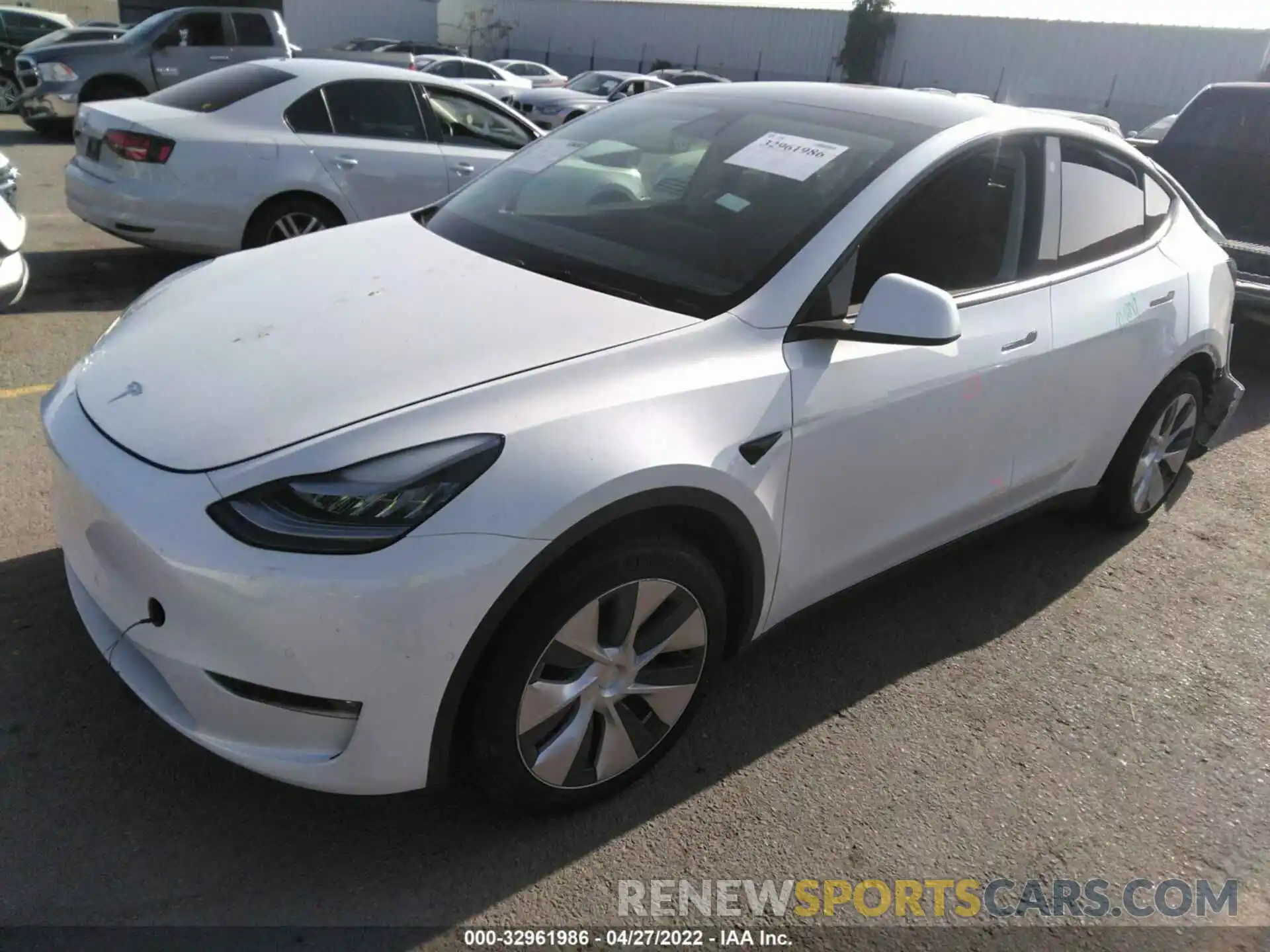 2 Photograph of a damaged car 5YJYGDED0MF103668 TESLA MODEL Y 2021