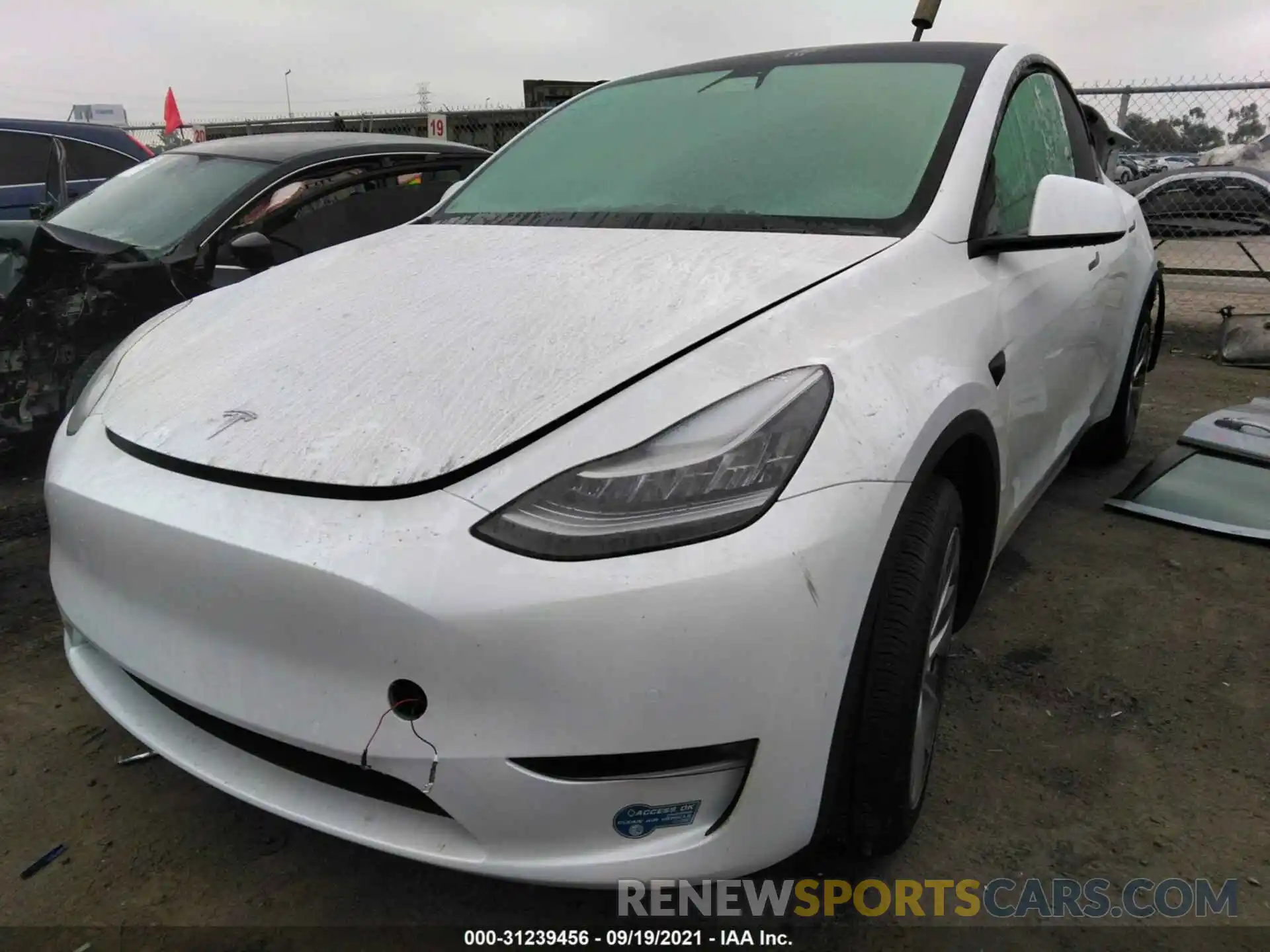 2 Фотография поврежденного автомобиля 5YJYGDED0MF107767 TESLA MODEL Y 2021