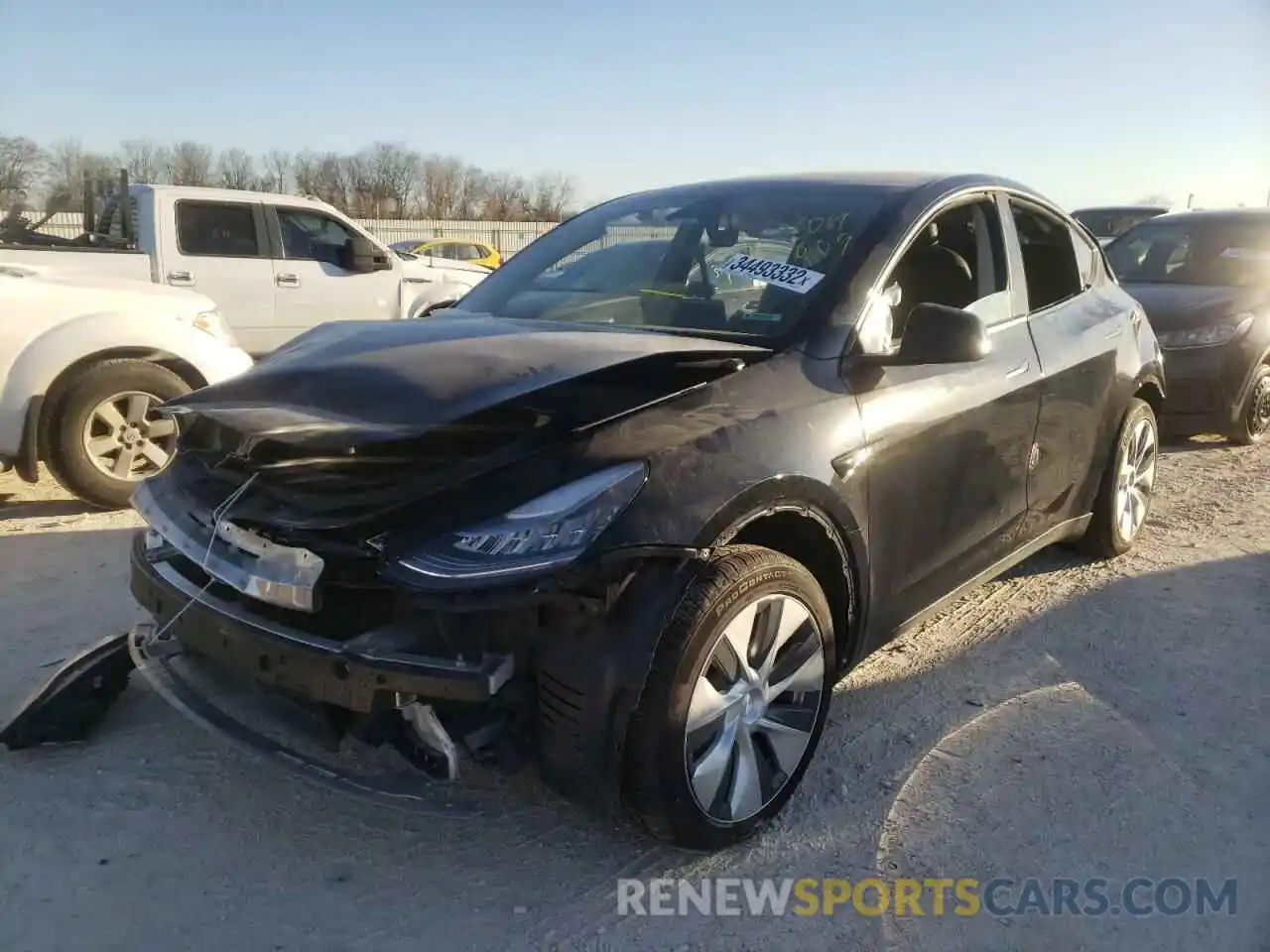 2 Photograph of a damaged car 5YJYGDED0MF109809 TESLA MODEL Y 2021