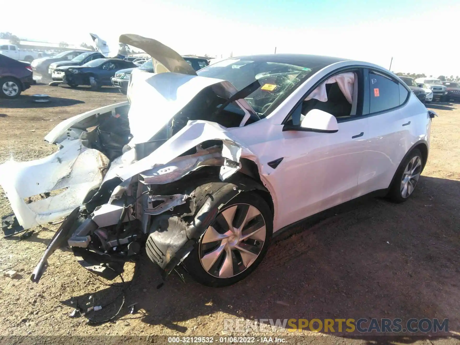 2 Photograph of a damaged car 5YJYGDED1MF103016 TESLA MODEL Y 2021