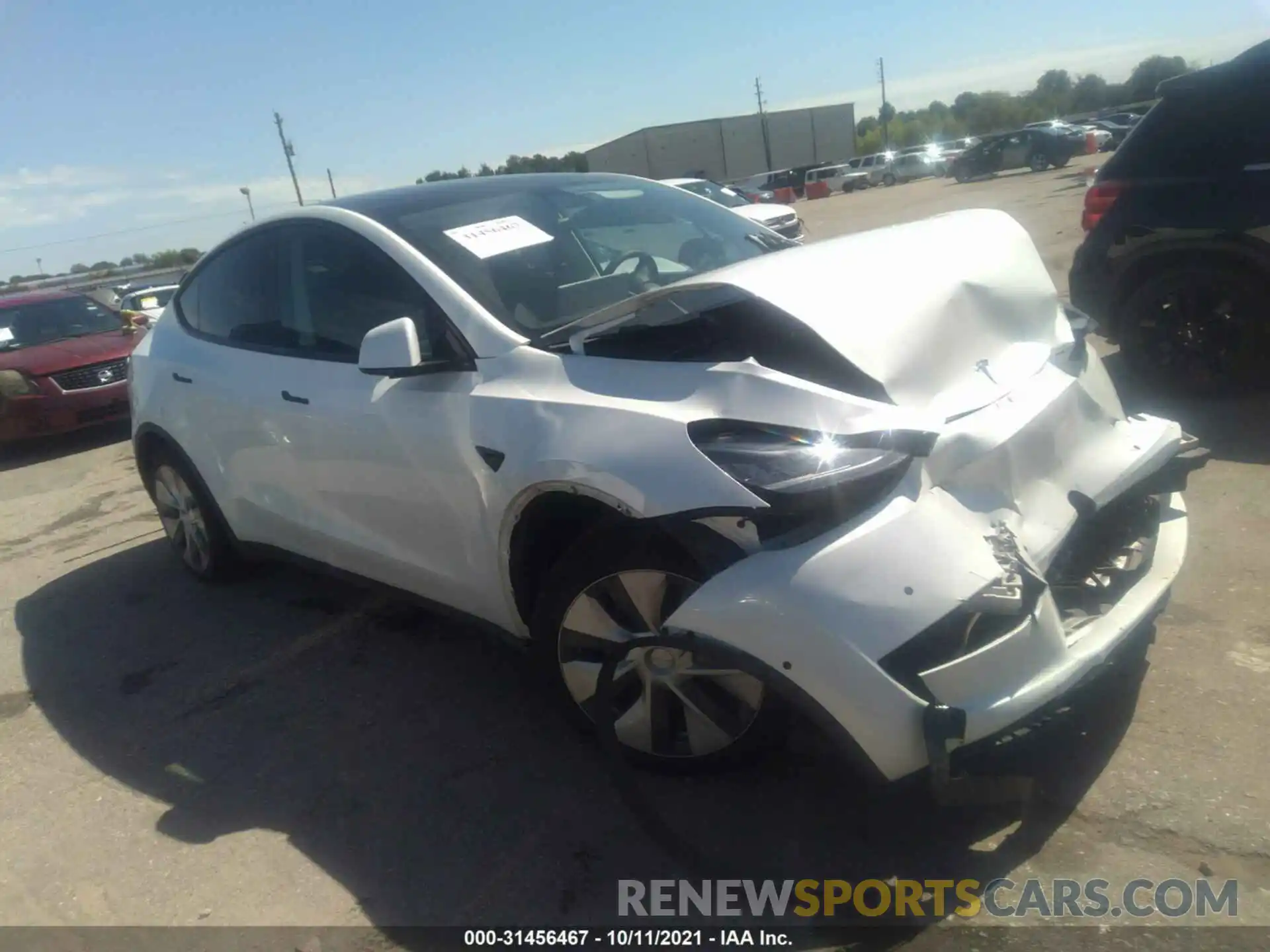 1 Photograph of a damaged car 5YJYGDED1MF113738 TESLA MODEL Y 2021