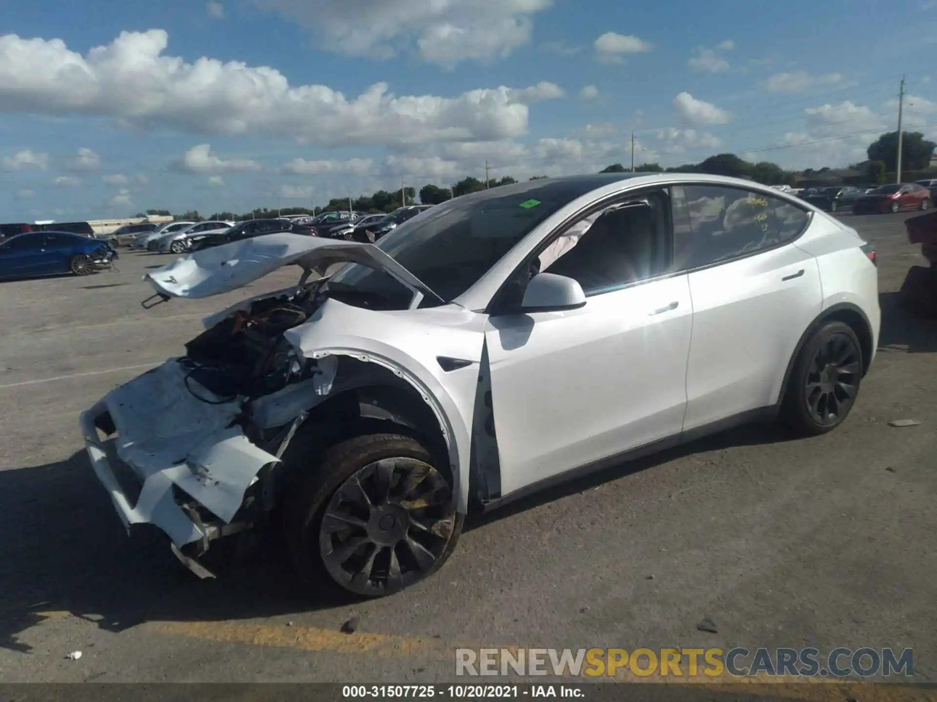 2 Фотография поврежденного автомобиля 5YJYGDED1MF115800 TESLA MODEL Y 2021