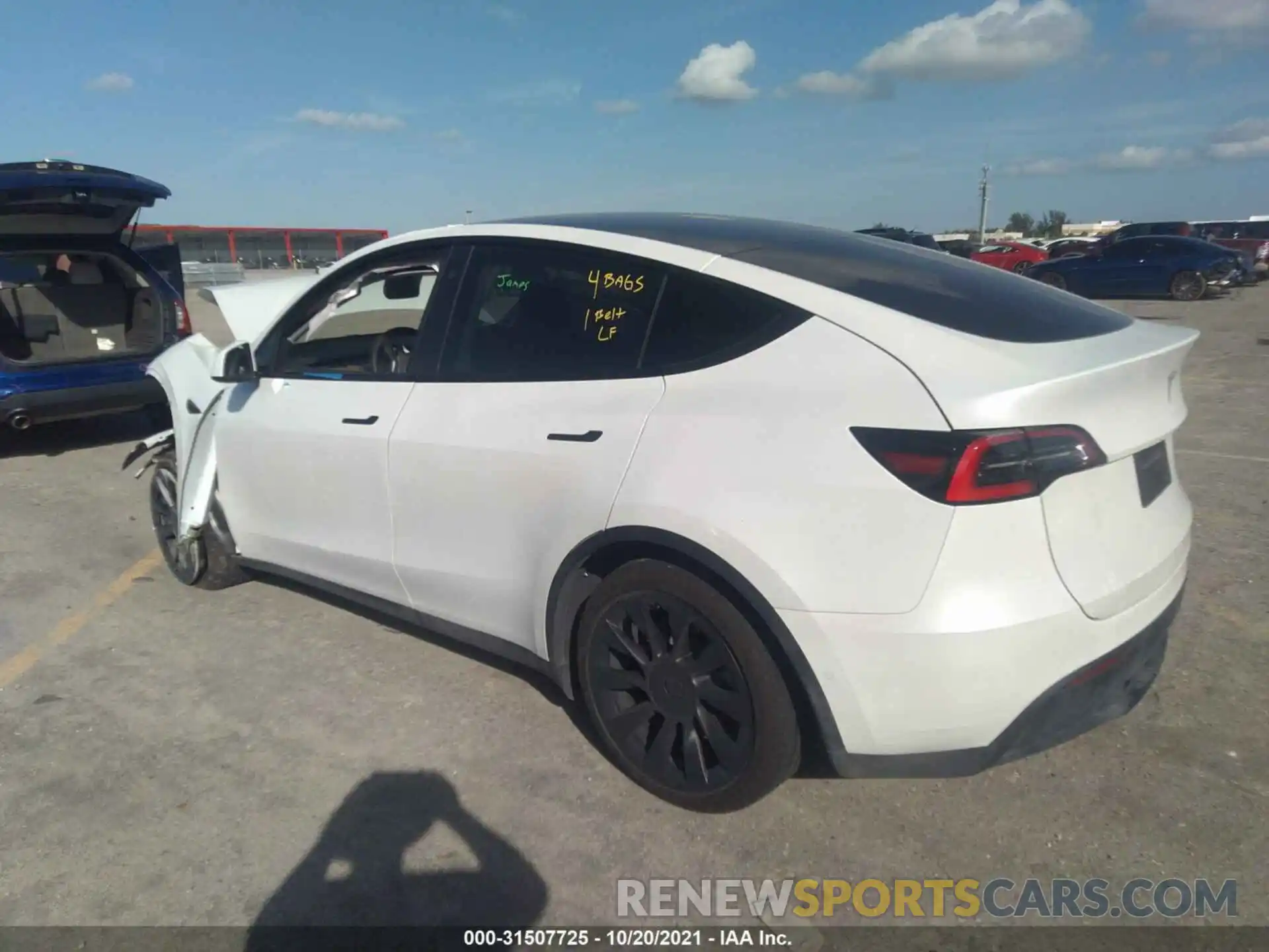 3 Фотография поврежденного автомобиля 5YJYGDED1MF115800 TESLA MODEL Y 2021