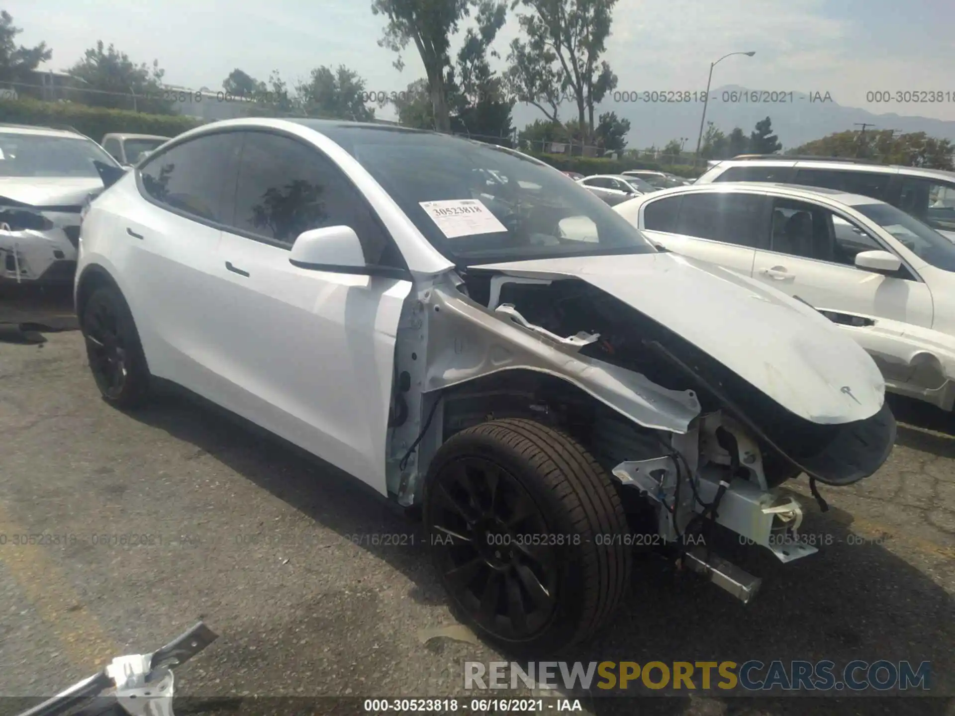 1 Photograph of a damaged car 5YJYGDED1MF125792 TESLA MODEL Y 2021