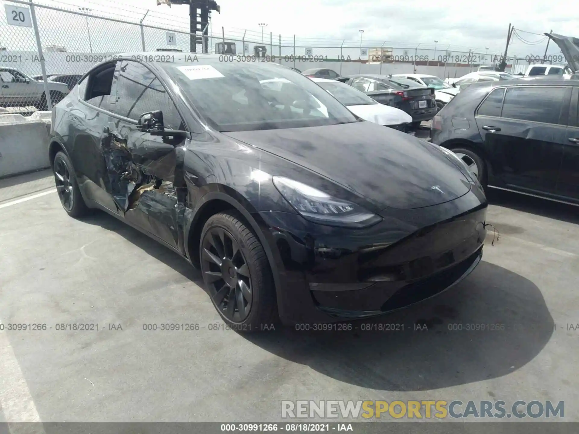 1 Photograph of a damaged car 5YJYGDED1MF173986 TESLA MODEL Y 2021