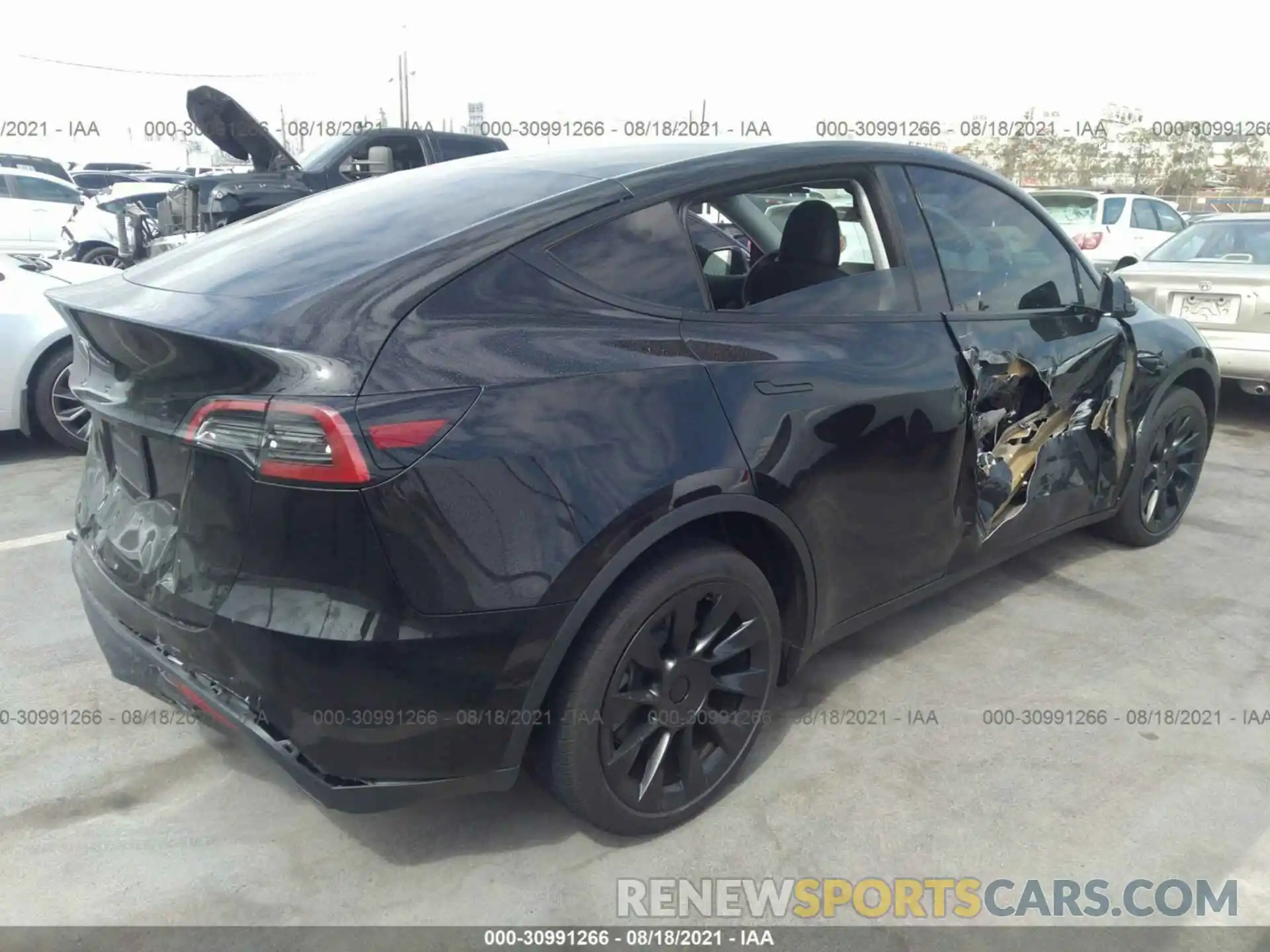 4 Фотография поврежденного автомобиля 5YJYGDED1MF173986 TESLA MODEL Y 2021