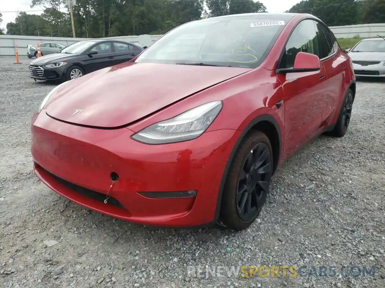 2 Фотография поврежденного автомобиля 5YJYGDED2MF105194 TESLA MODEL Y 2021