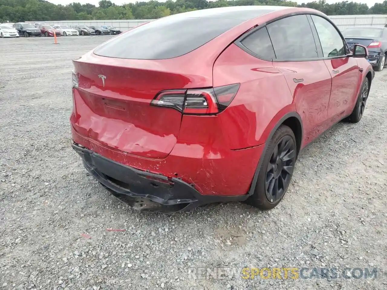 4 Фотография поврежденного автомобиля 5YJYGDED2MF105194 TESLA MODEL Y 2021