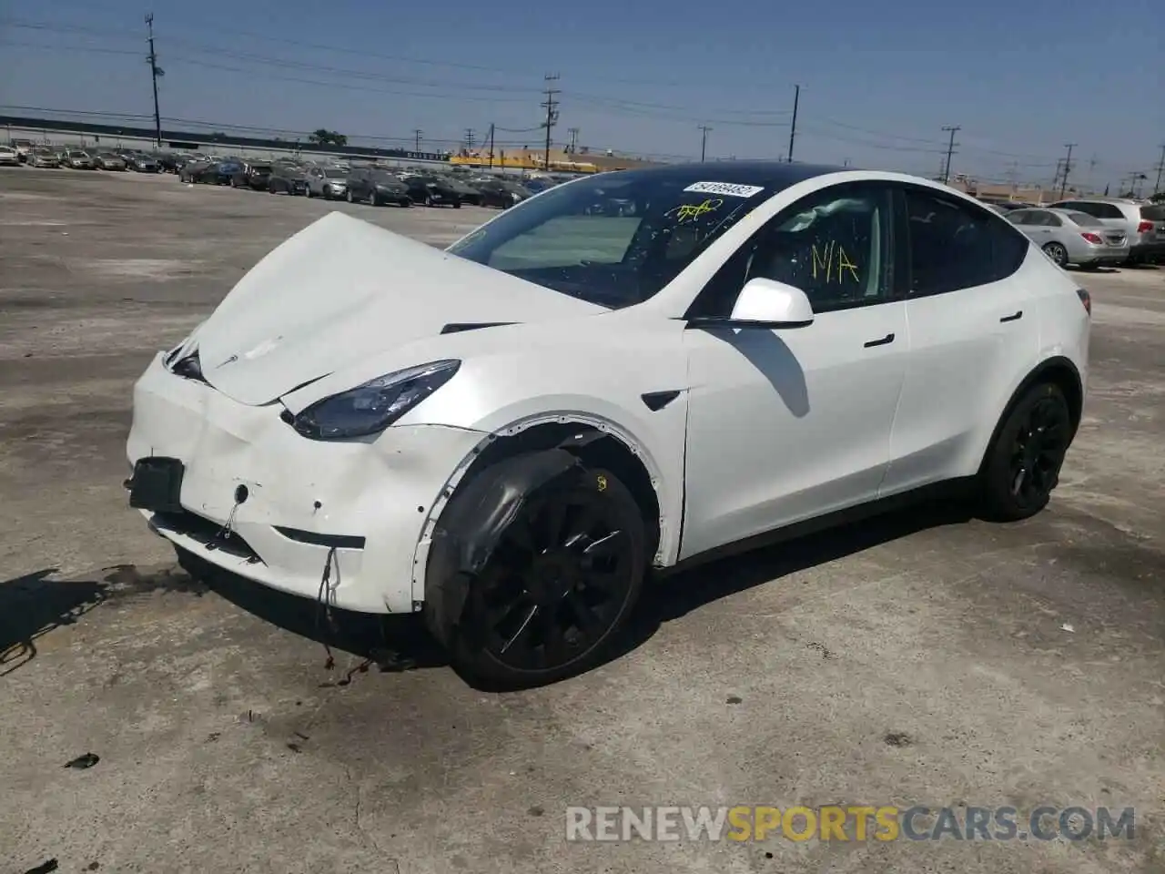 2 Фотография поврежденного автомобиля 5YJYGDED2MF105907 TESLA MODEL Y 2021