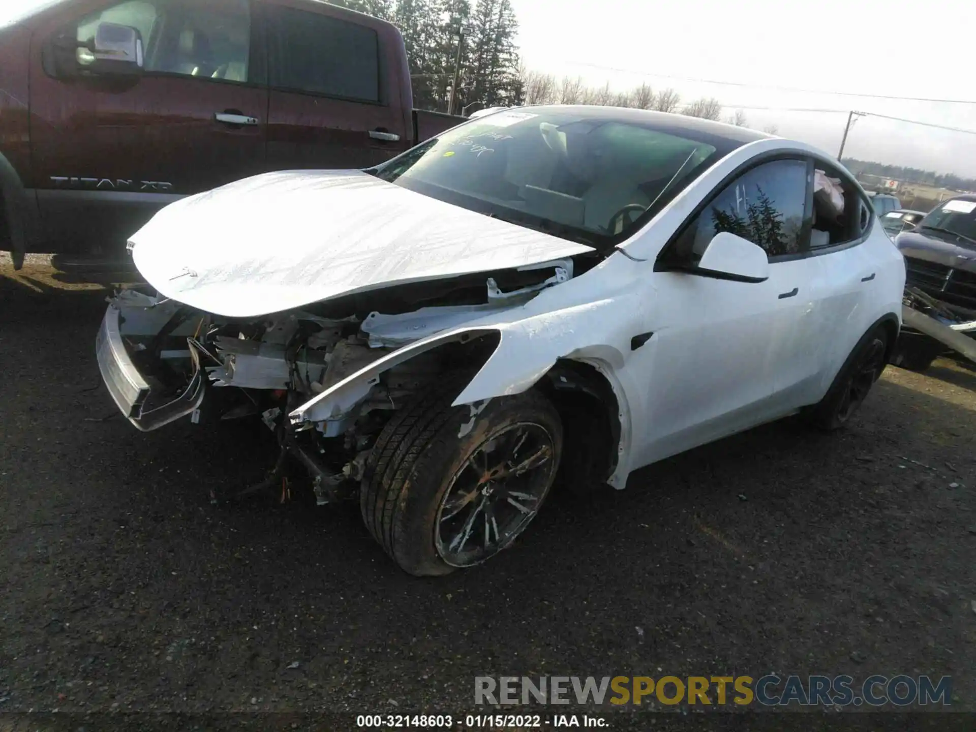 2 Photograph of a damaged car 5YJYGDED2MF110489 TESLA MODEL Y 2021