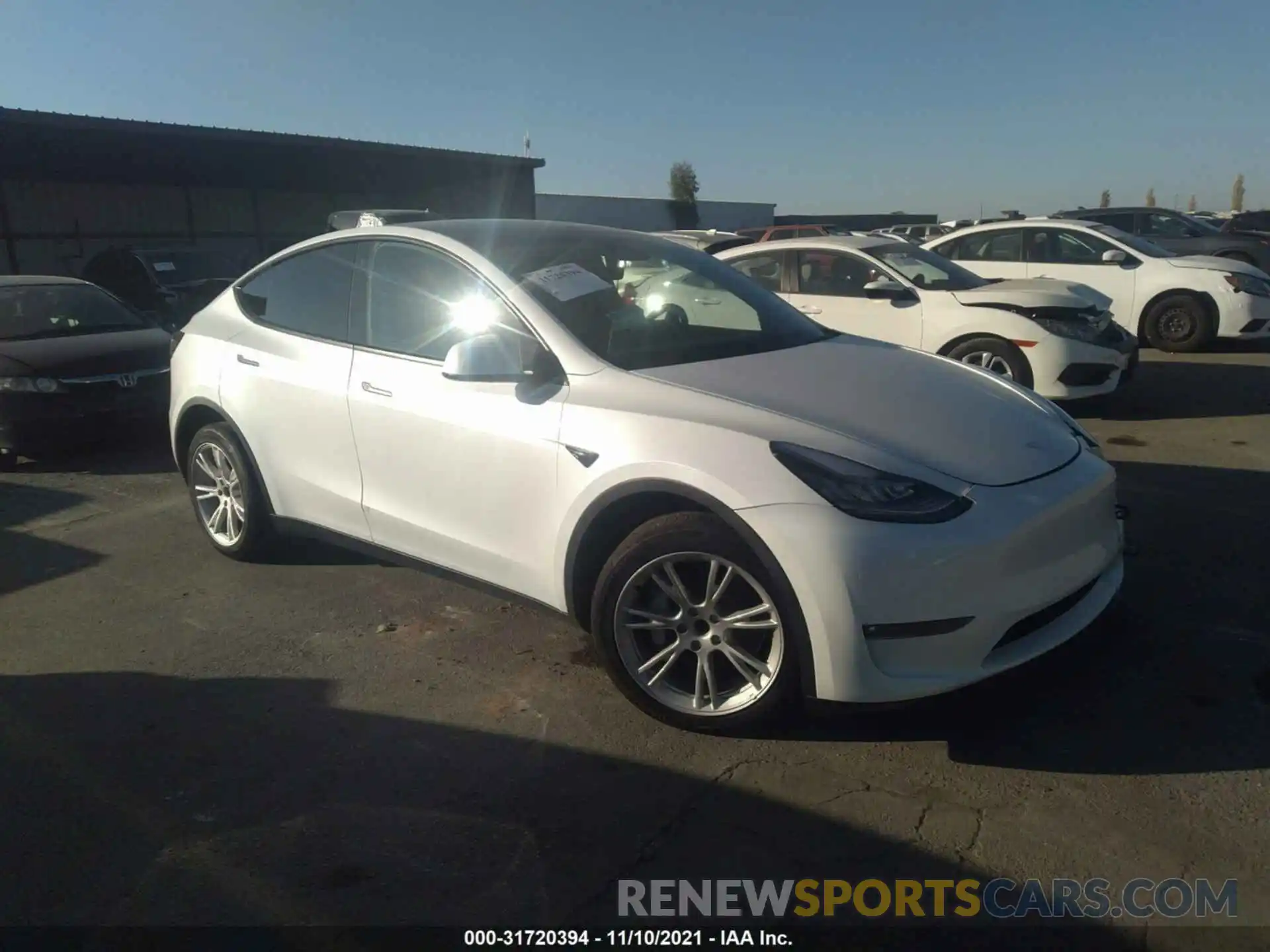 1 Фотография поврежденного автомобиля 5YJYGDED3MF107696 TESLA MODEL Y 2021