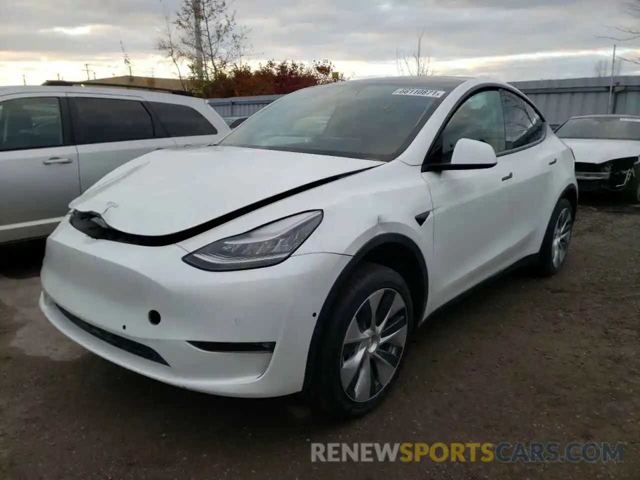 2 Photograph of a damaged car 5YJYGDED3MF119489 TESLA MODEL Y 2021