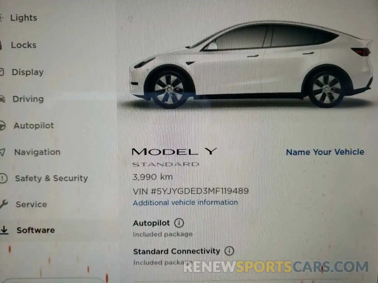 8 Photograph of a damaged car 5YJYGDED3MF119489 TESLA MODEL Y 2021