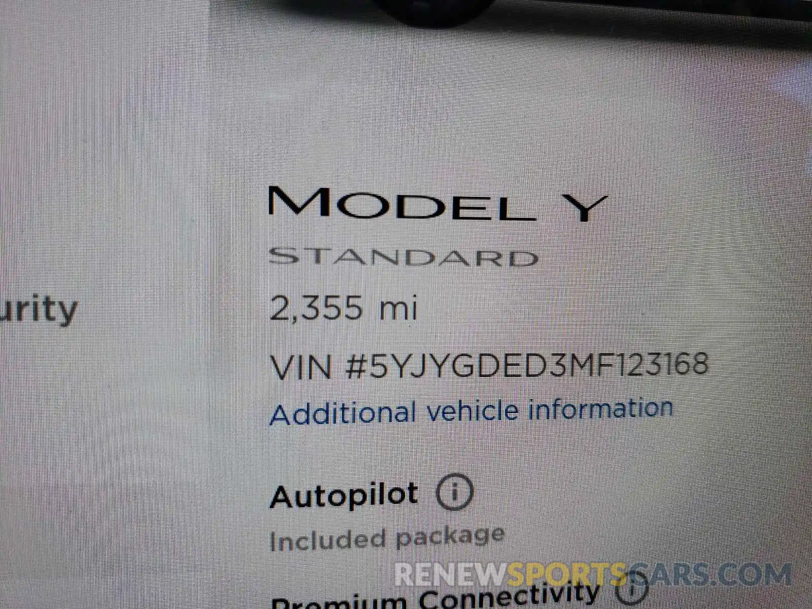 8 Фотография поврежденного автомобиля 5YJYGDED3MF123168 TESLA MODEL Y 2021