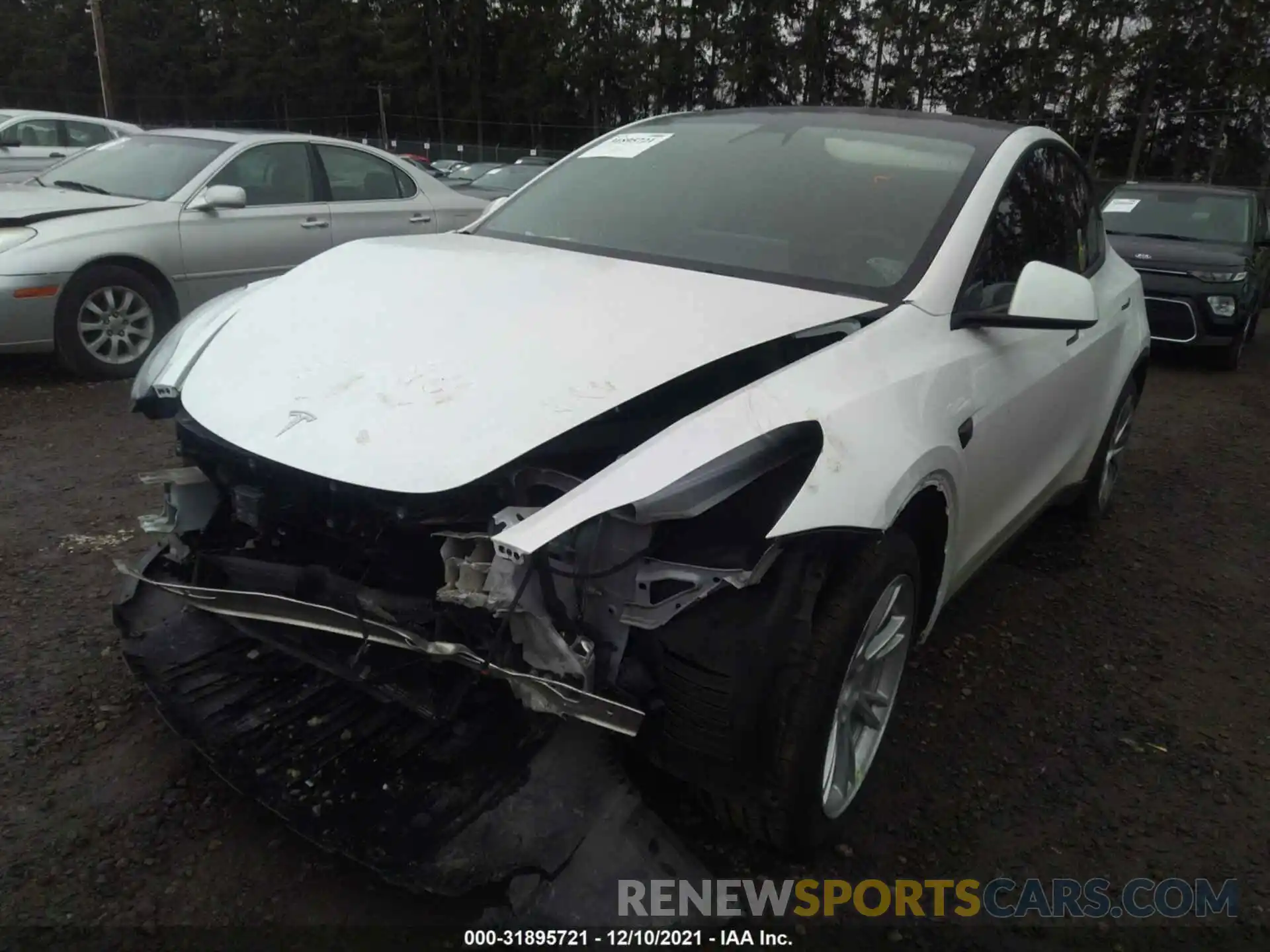 2 Photograph of a damaged car 5YJYGDED4MF113992 TESLA MODEL Y 2021