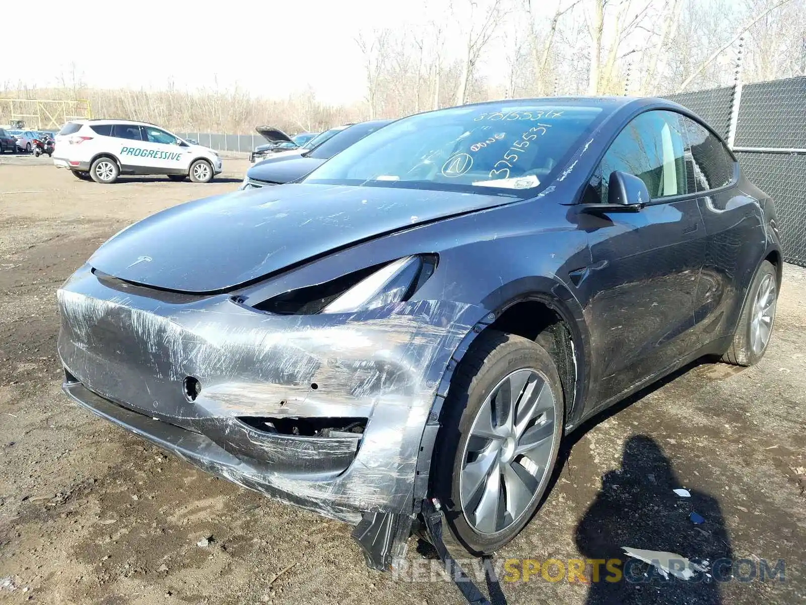 2 Photograph of a damaged car 5YJYGDED5MF106128 TESLA MODEL Y 2021